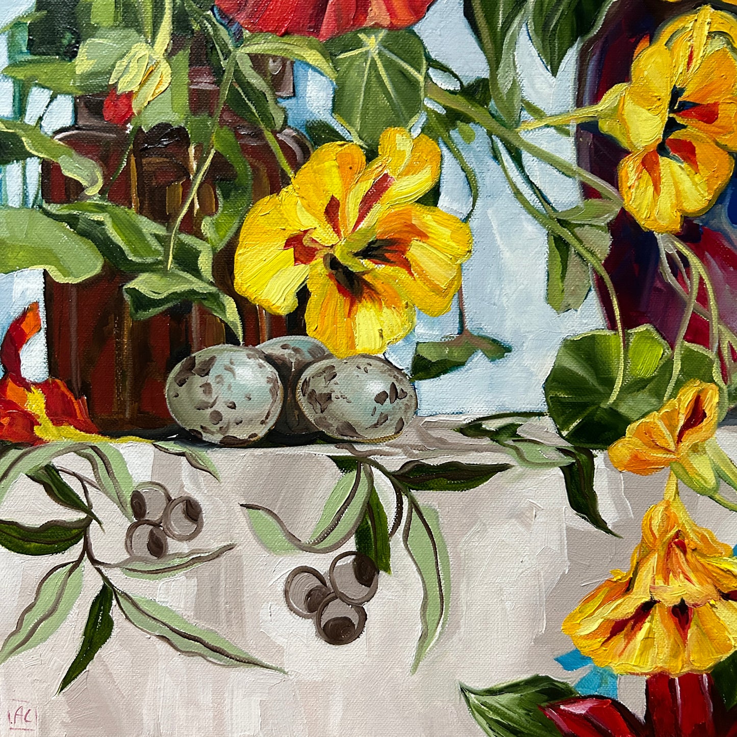 Quail eggs and Waratah - Souvenir