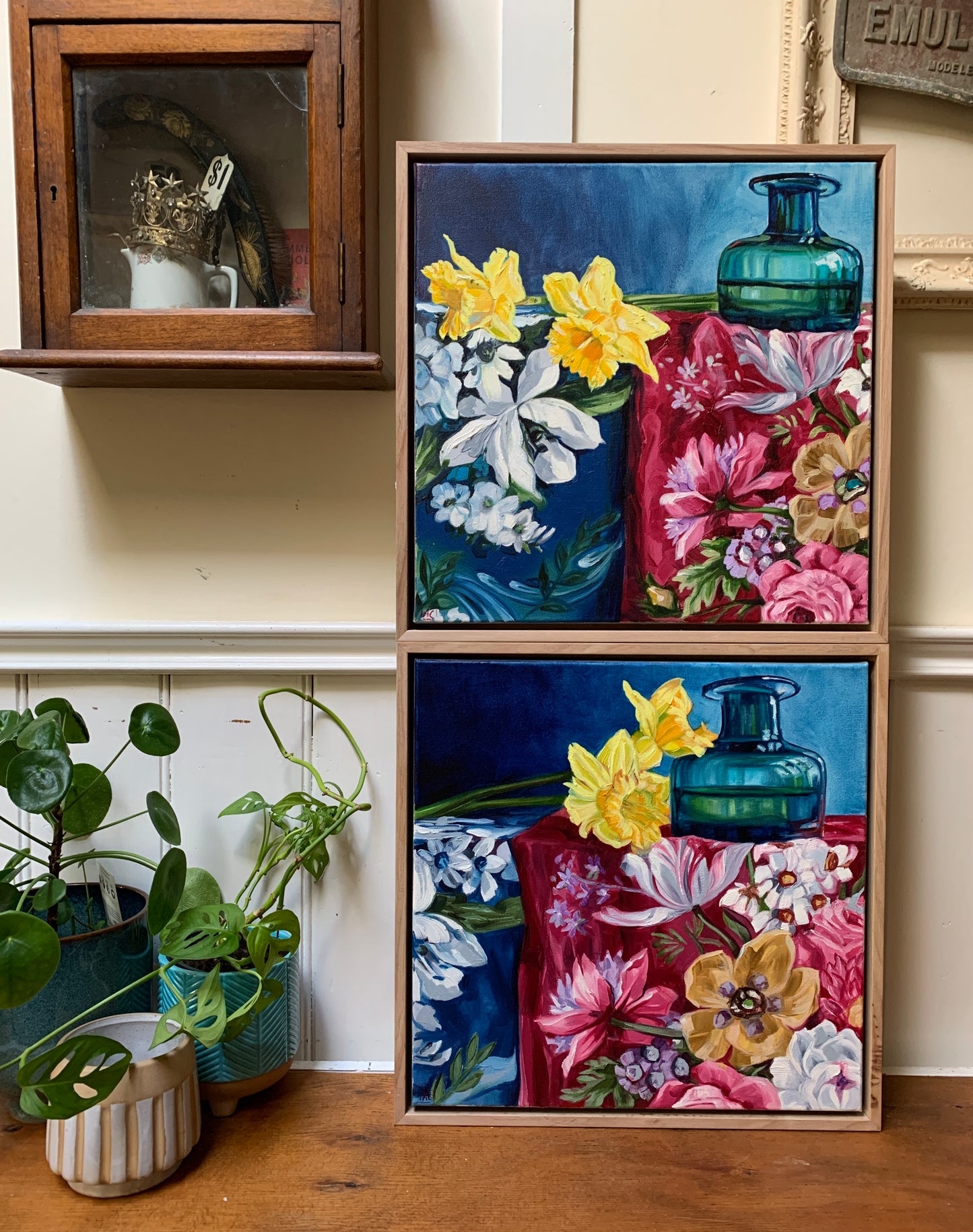 Daffodils on Double Sanderson drape - Available exclusively from FERRIS WHEEL BOWRAL