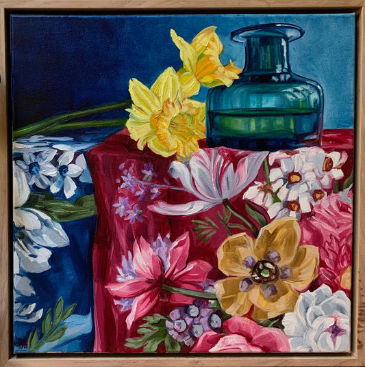 Daffodils on Double Sanderson drape - Available exclusively from FERRIS WHEEL BOWRAL