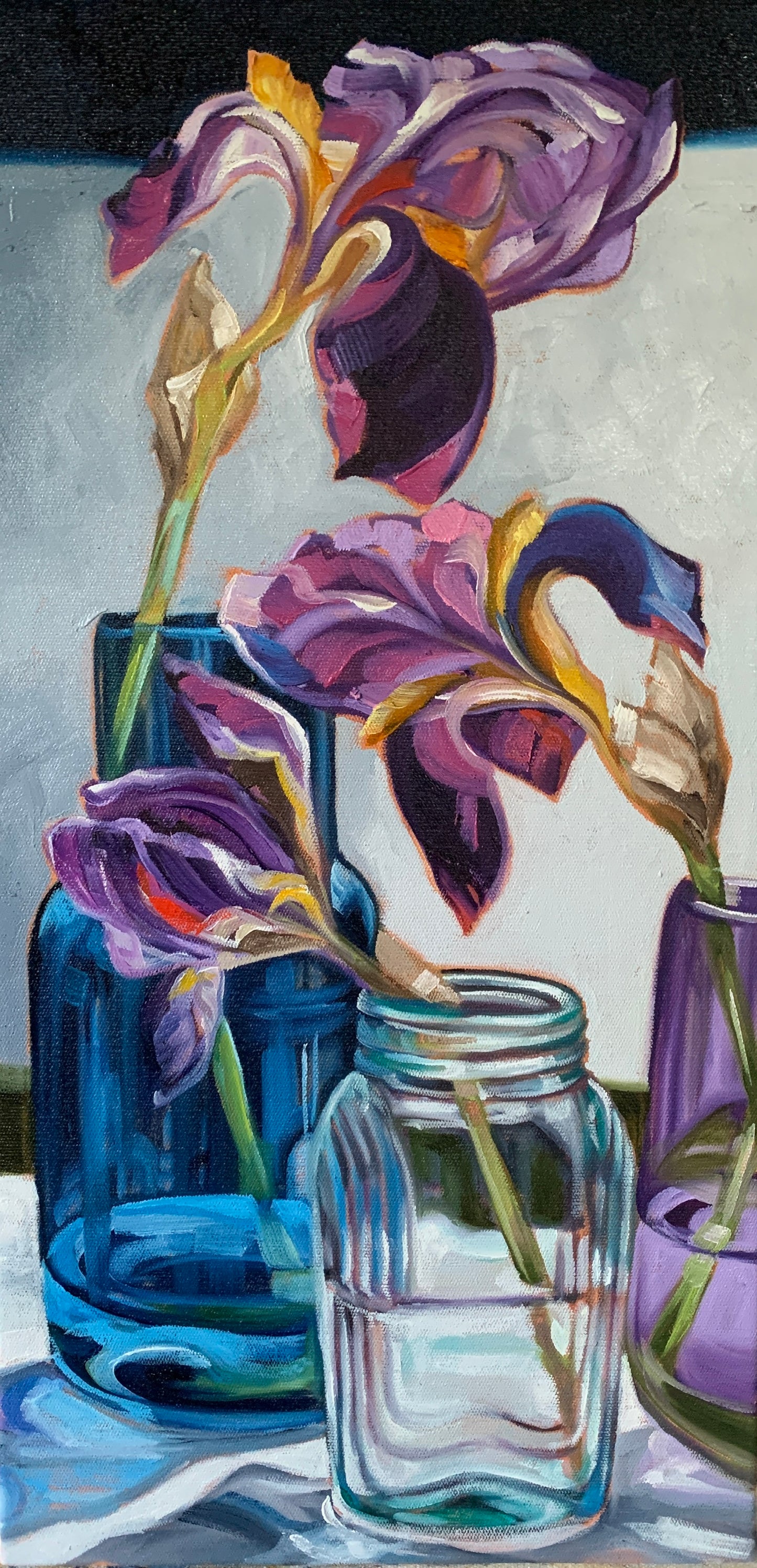 Iris - Purple Rain, Blue glass