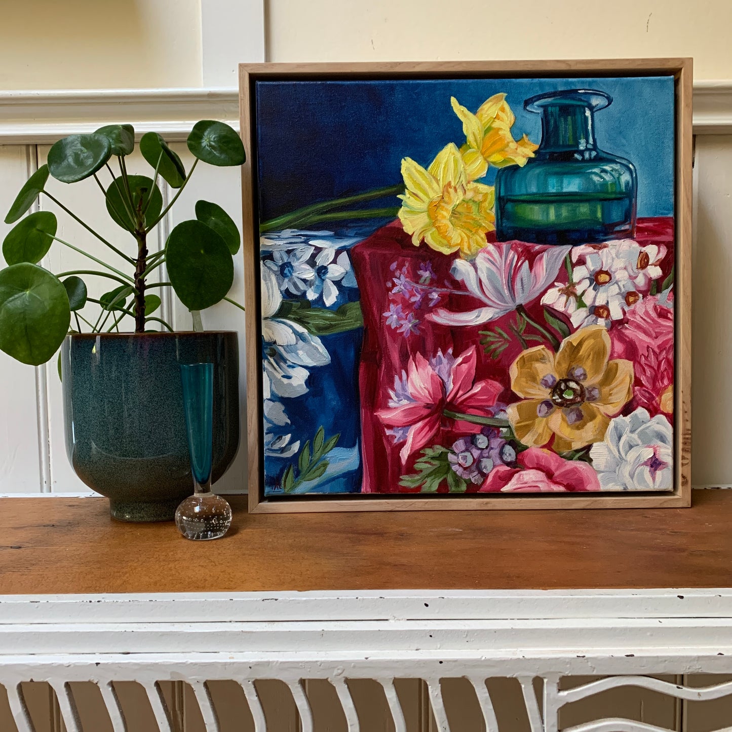 Daffodils on Double Sanderson drape - Available exclusively from FERRIS WHEEL BOWRAL