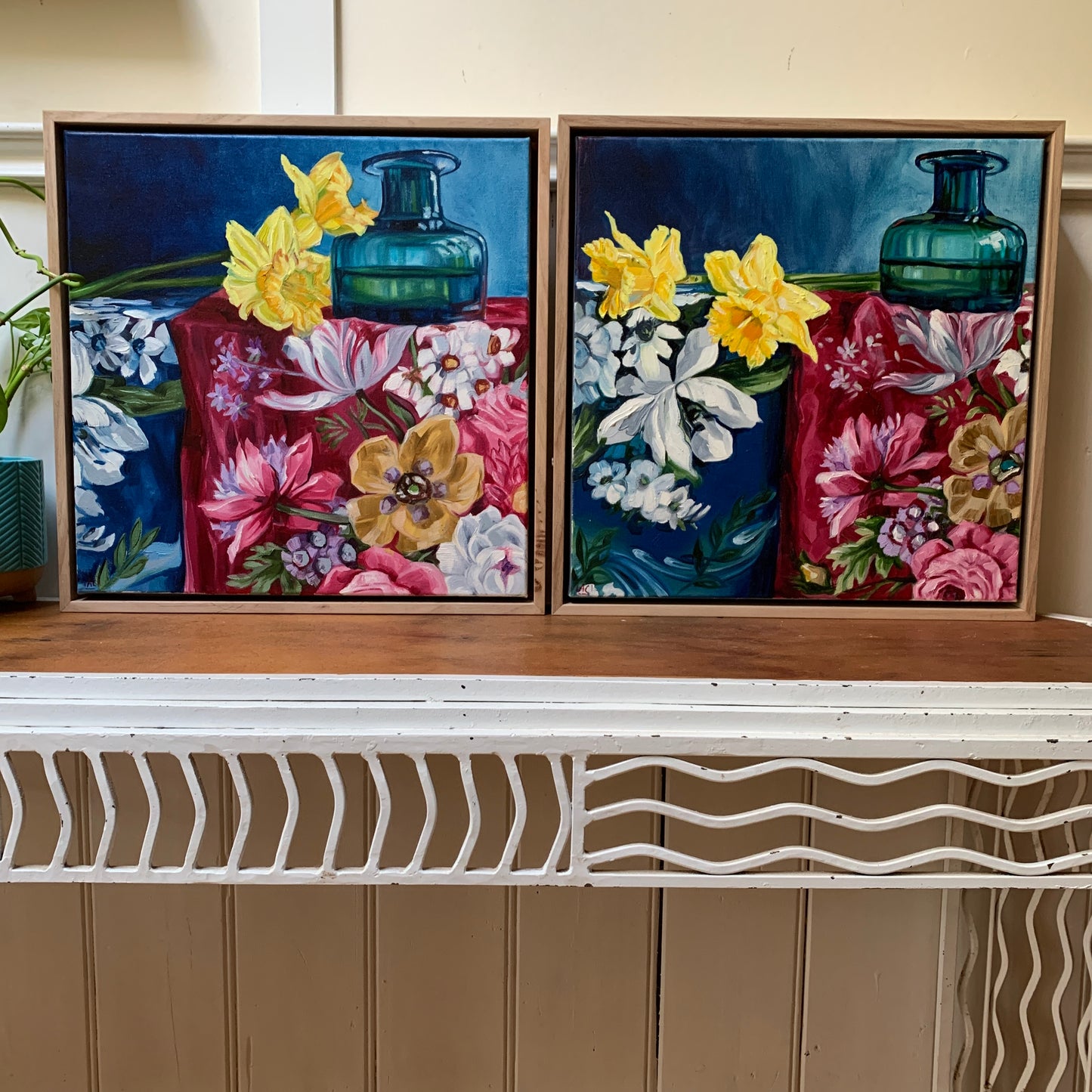 Daffodils on Double Sanderson drape - Available exclusively from FERRIS WHEEL BOWRAL