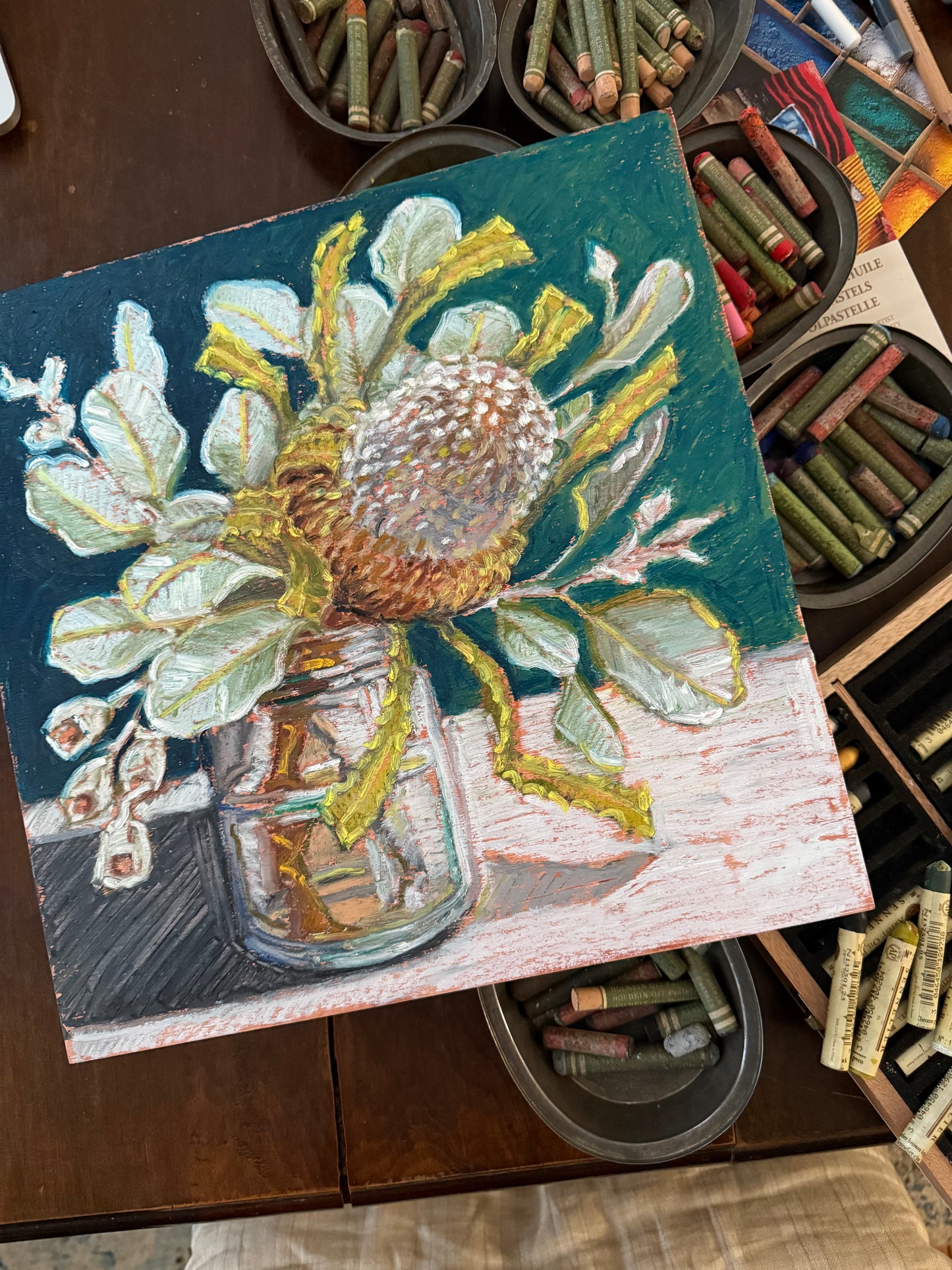 Banksia and white gum nuts study