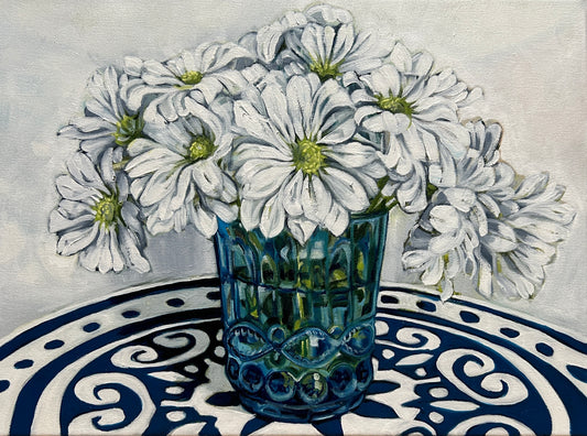 Daisies and Blue - Available exclusively from Ferris Wheel Bowral gallery