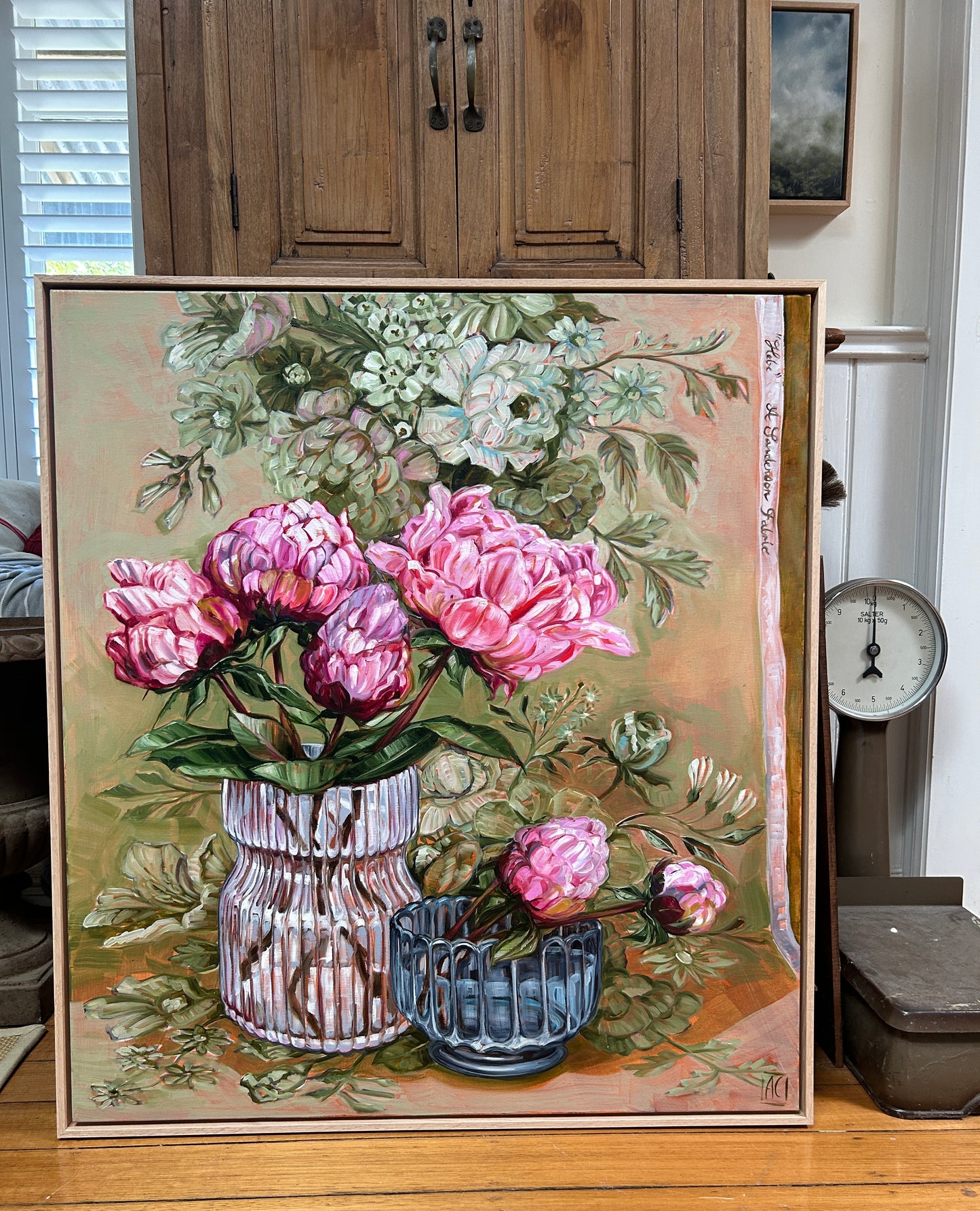 Peonies and Sanderson