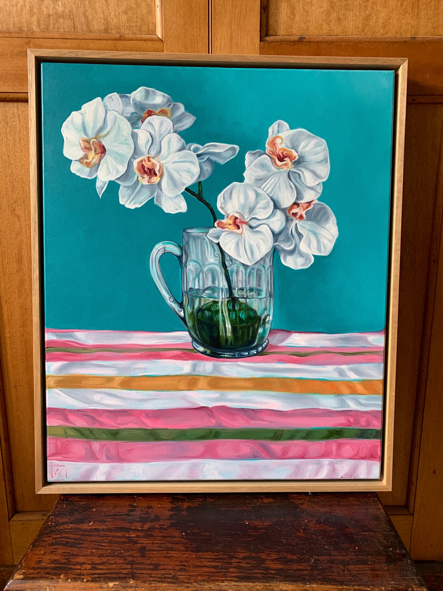 Swapcard Orchids and Beer Stripes GICLEE PRINT - LAST ONE!