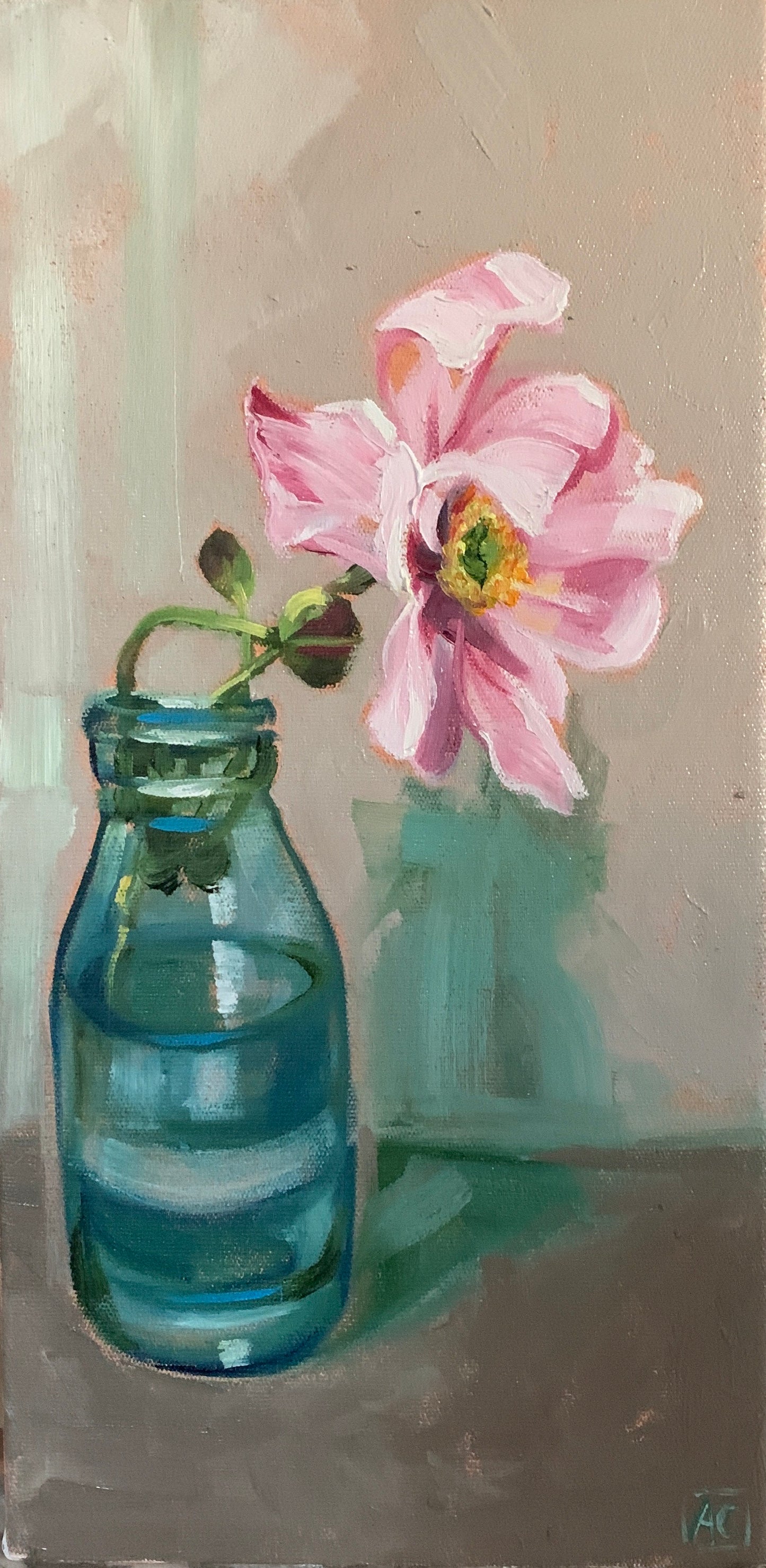 Windflower and blue glass