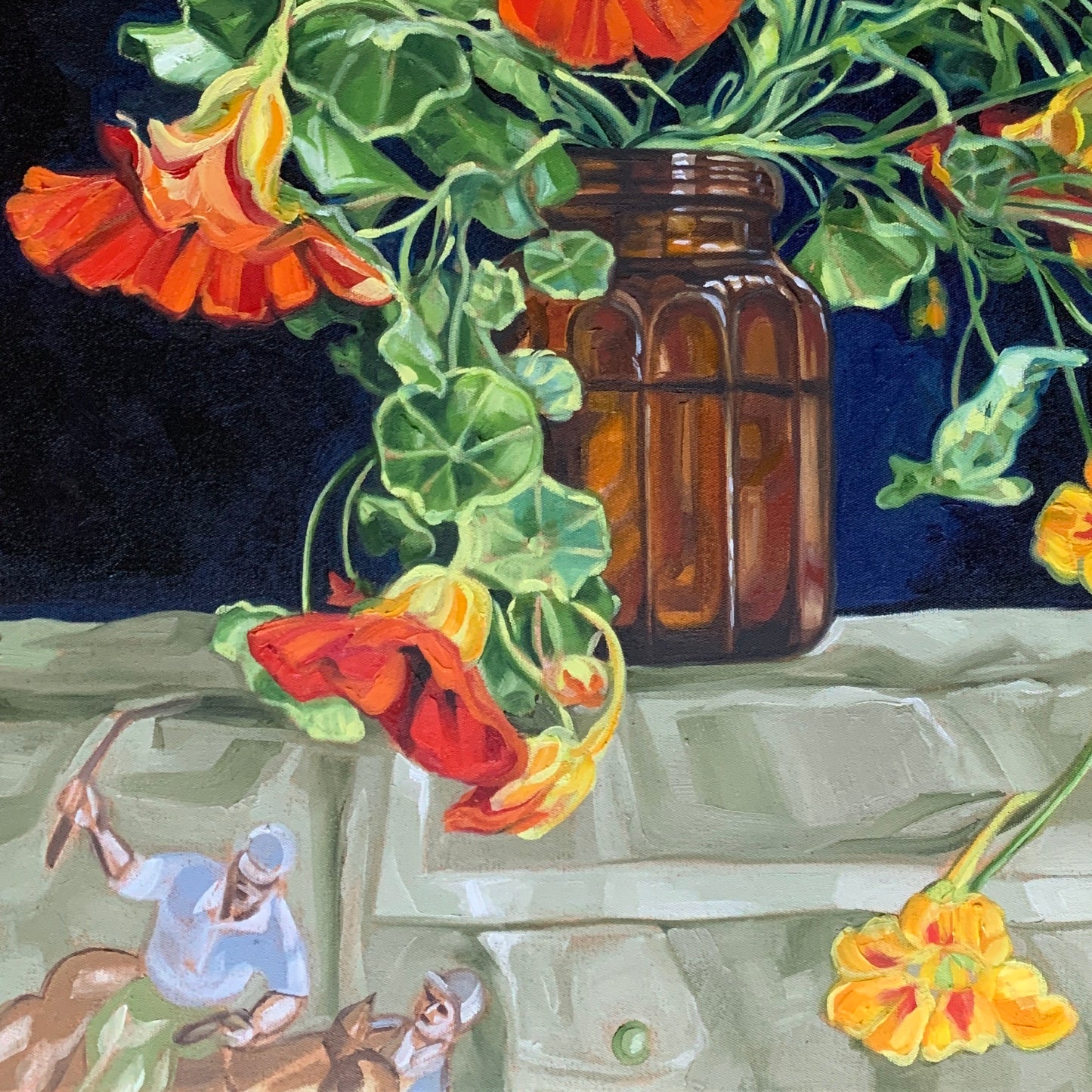 Polo and Nasturtiums