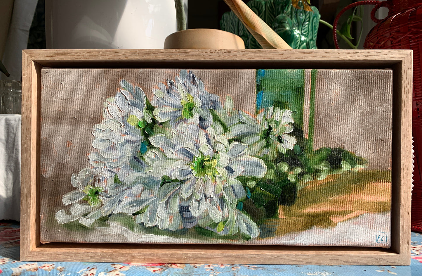 Daisy Throw on French Linen