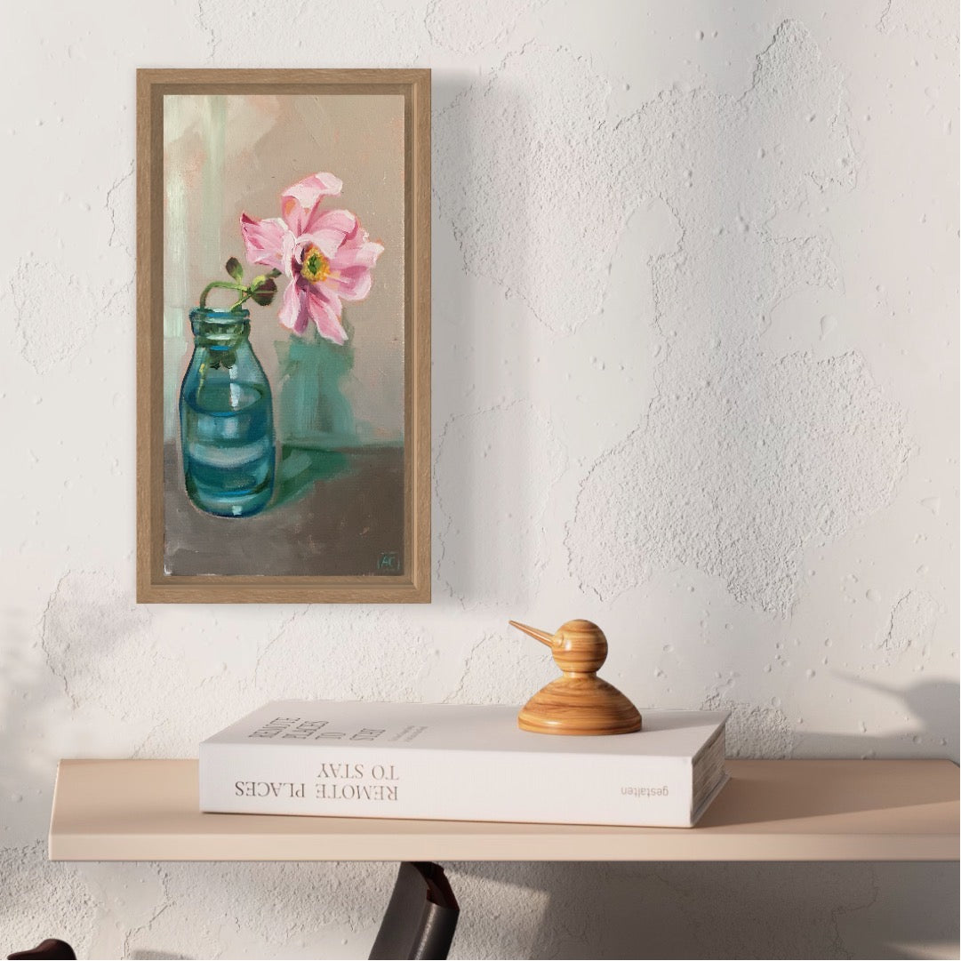 Windflower and blue glass