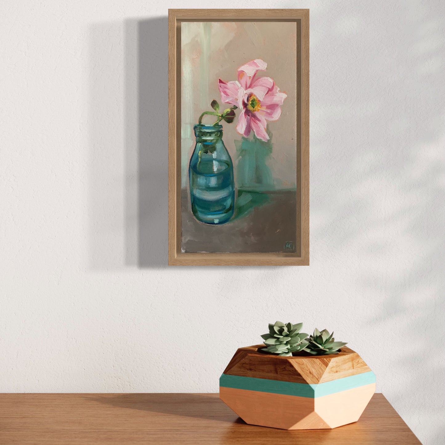 Windflower and blue glass