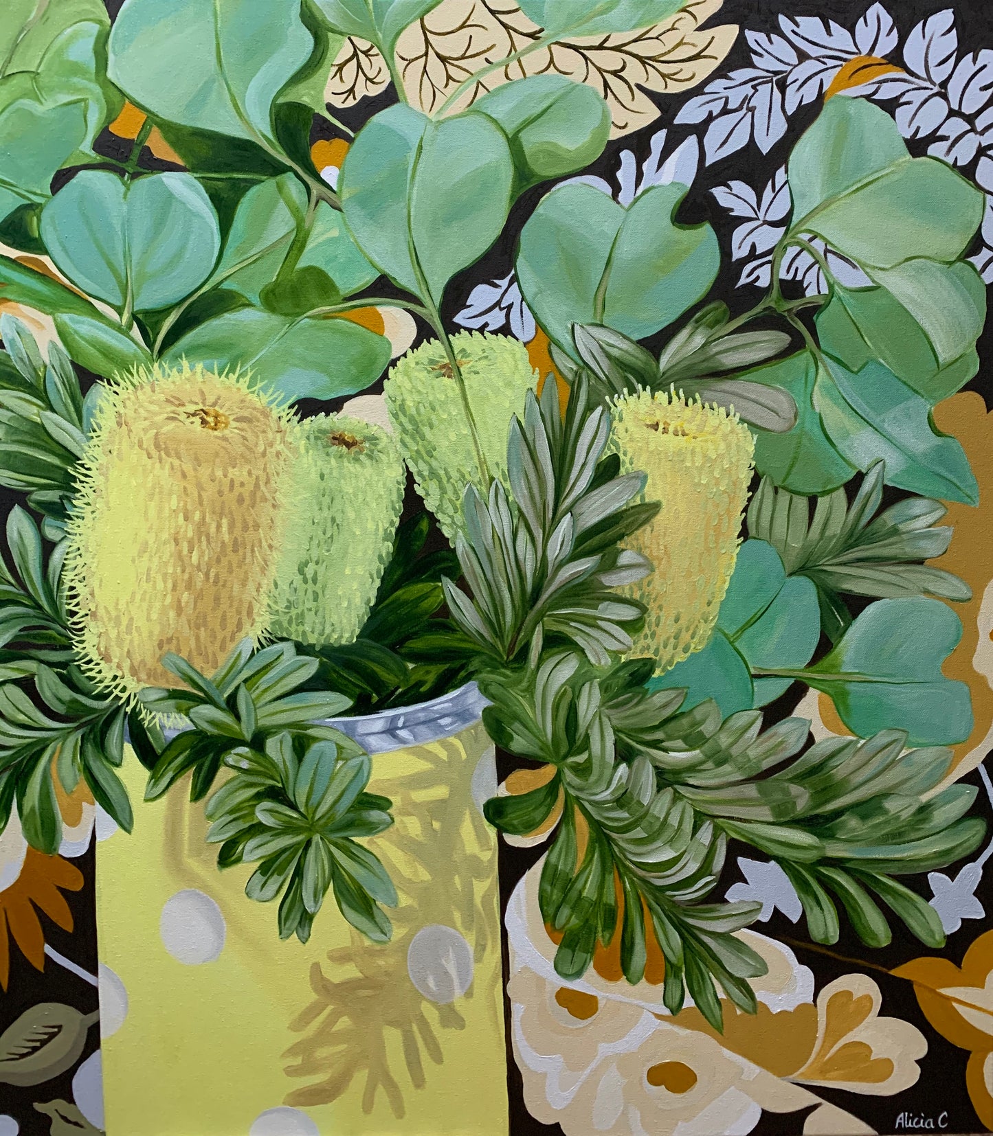 Banksias, Dollar Gum and the Vintage Sanderson