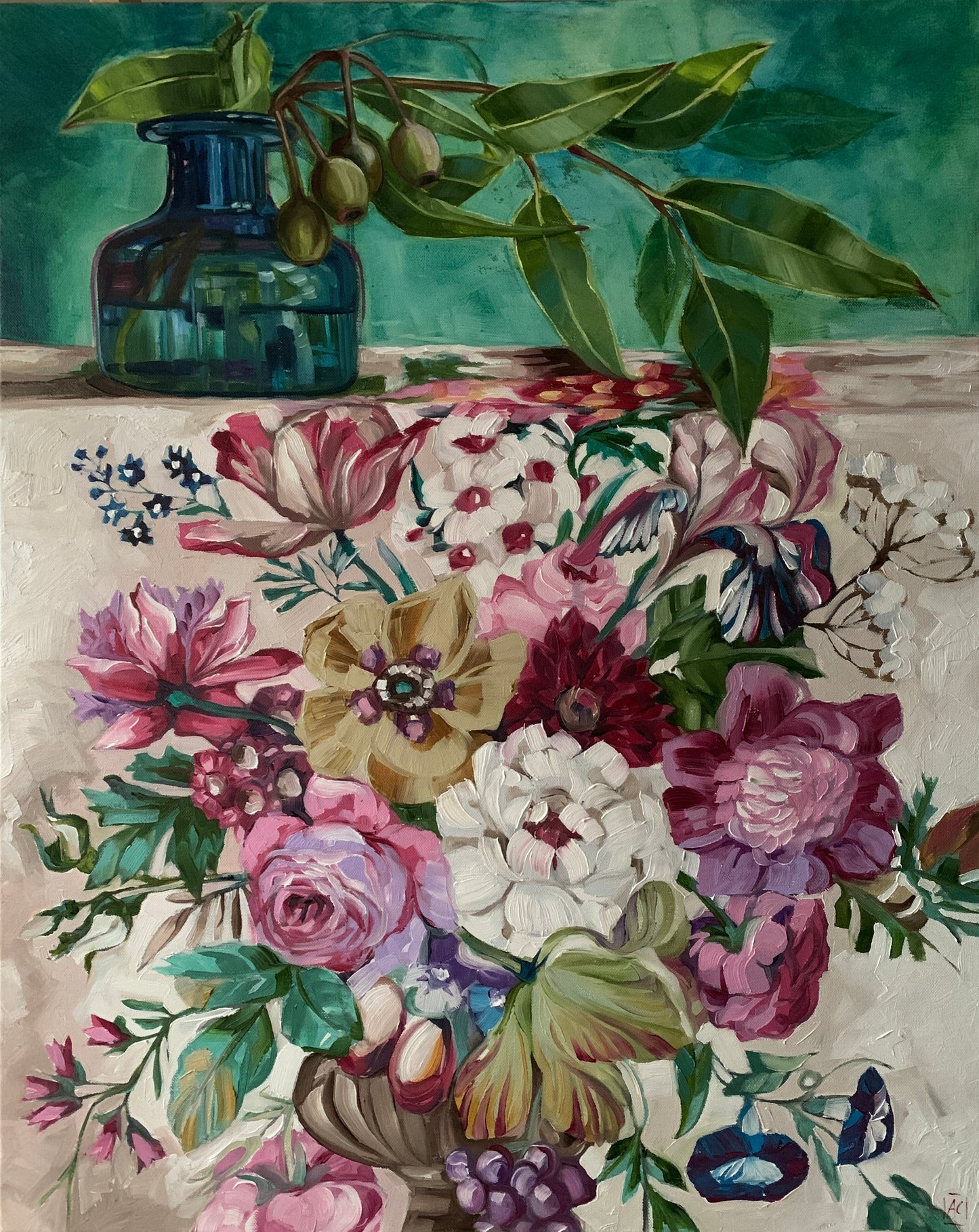 Gum nuts on Sanderson Florals - Souvenir