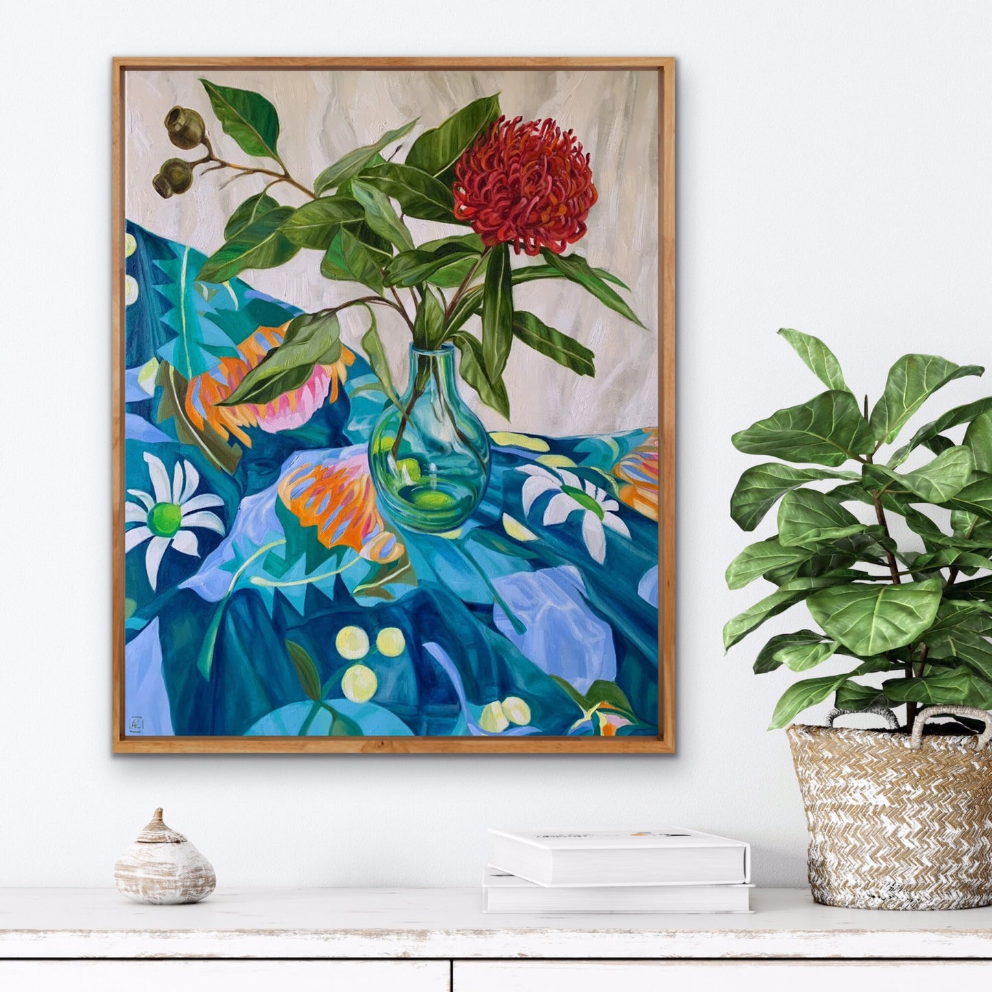 Turquoise  Waratah on Australiana