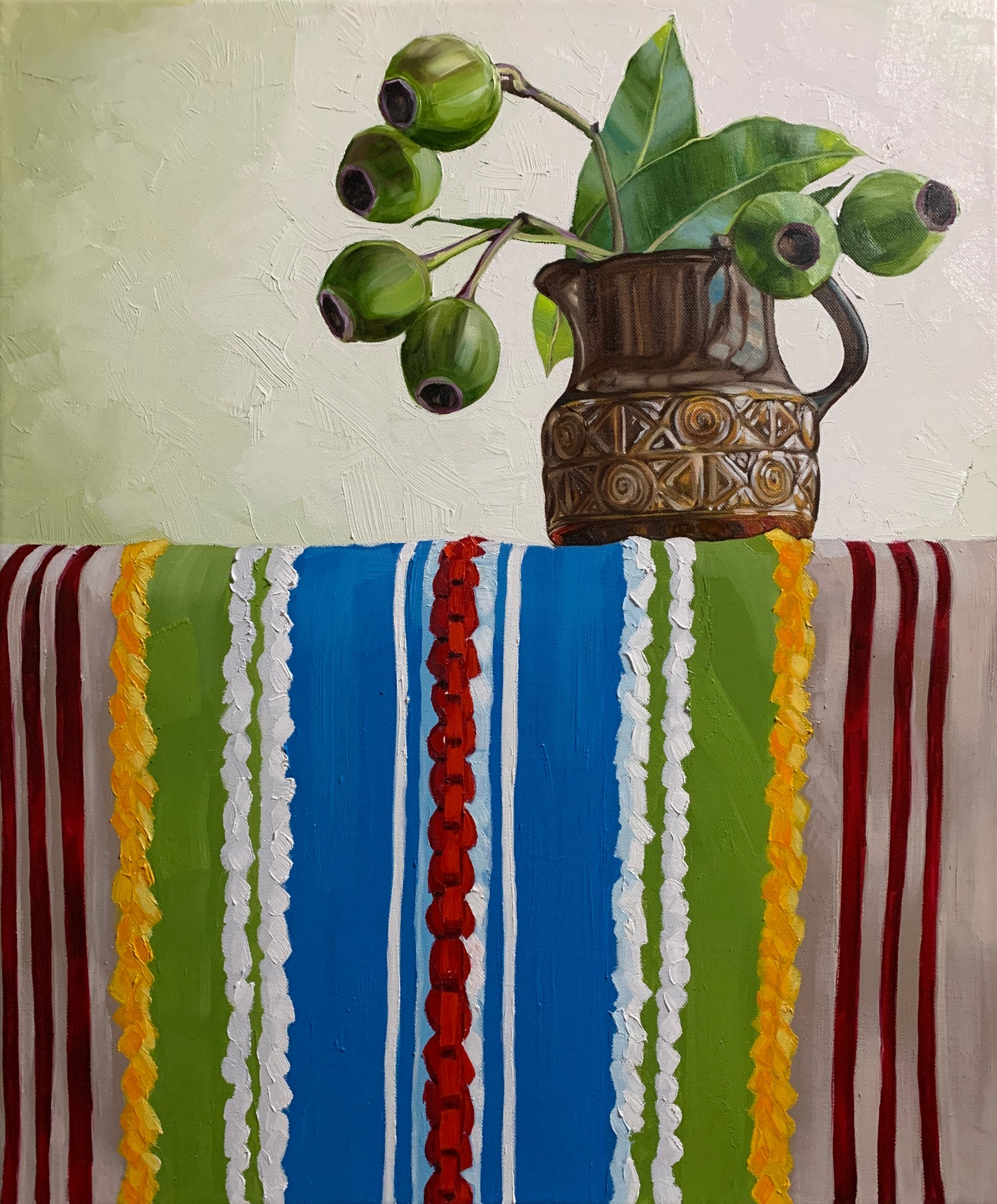 Beswick Gum nuts on 70's Bedspread