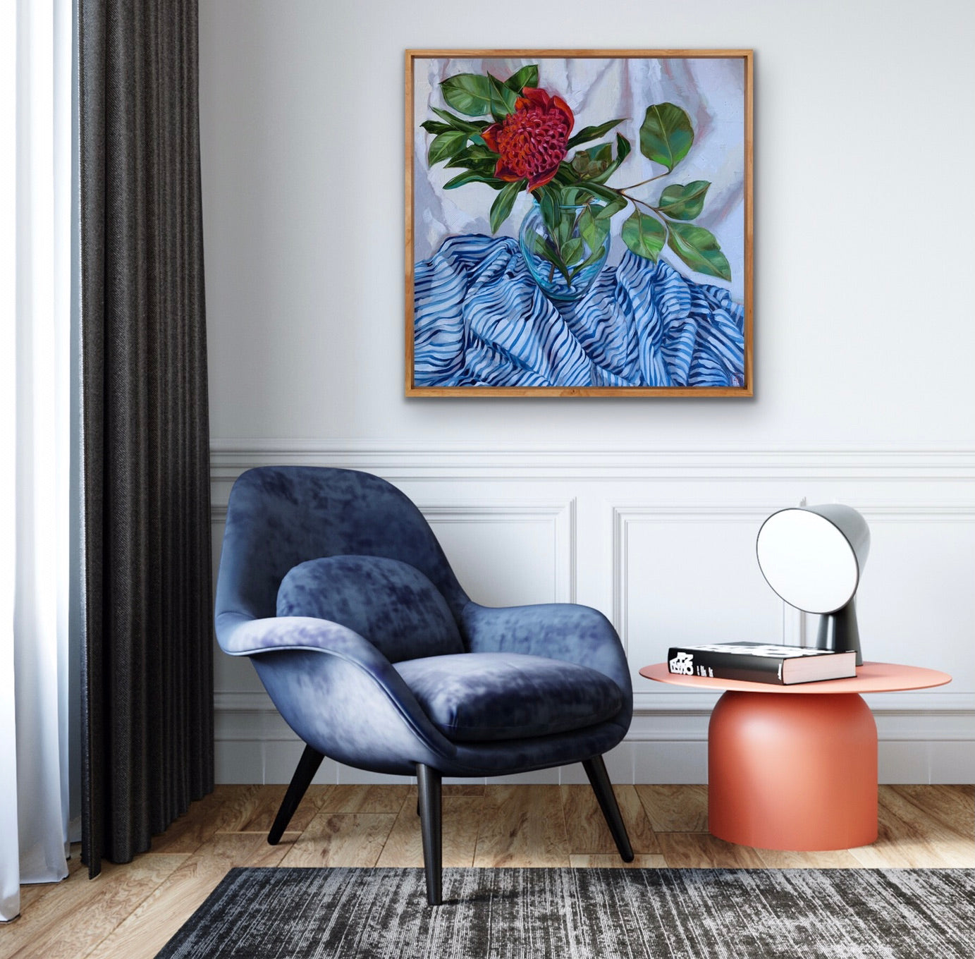 GUM NUT STRIPES AND WARATAH