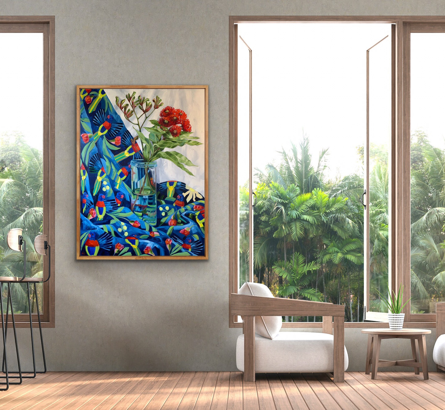 Red Gum Blossom on Lorikeets