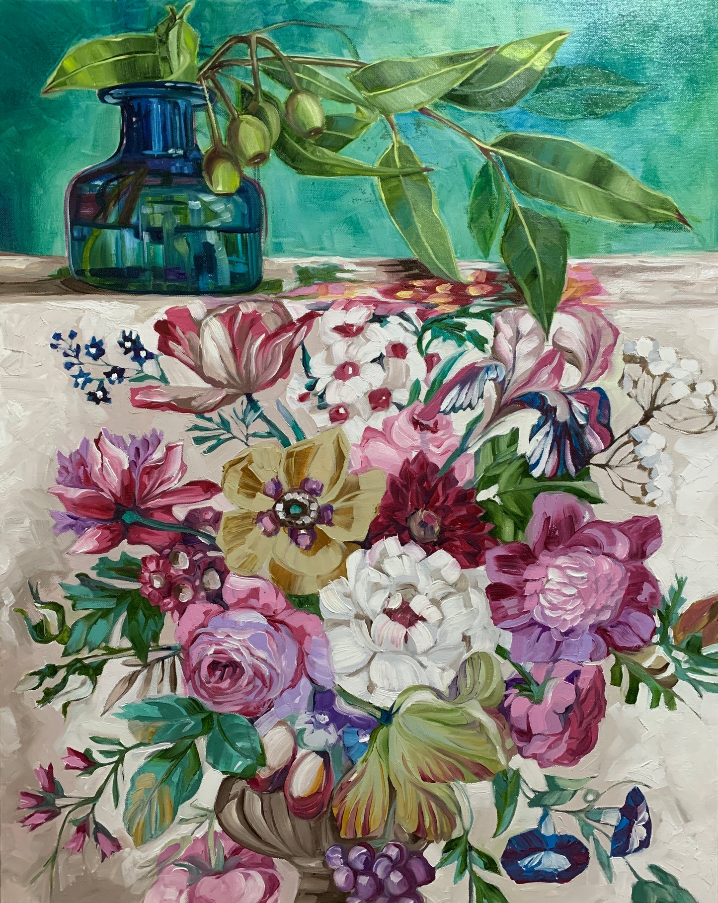 Gum nuts on Sanderson Florals - Souvenir