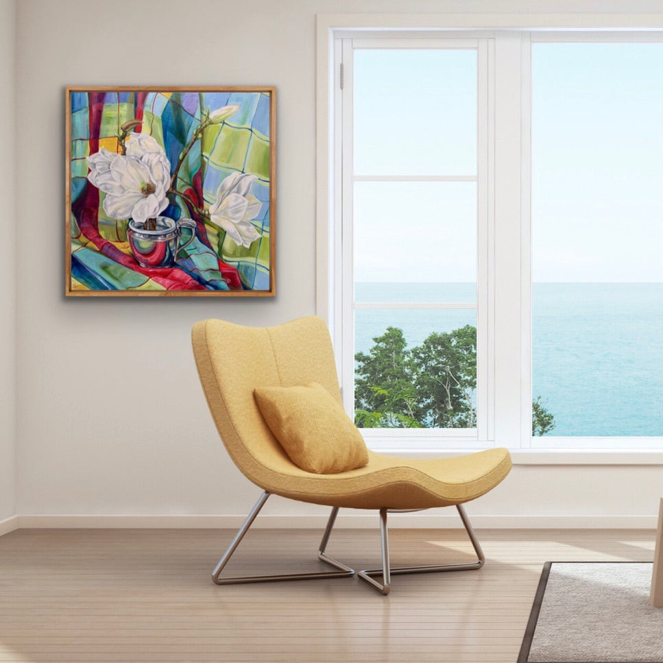 Magnolia and Vintage Checks