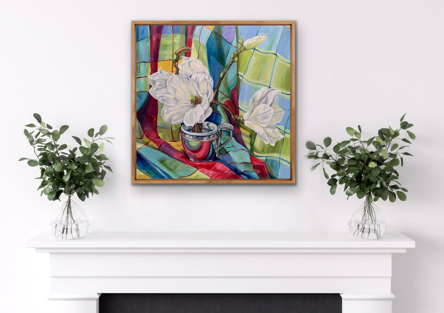 Magnolia and Vintage Checks