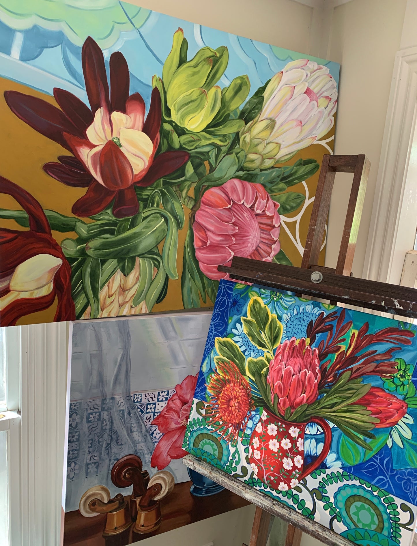 Retro Blue and the Pullalating Proteas