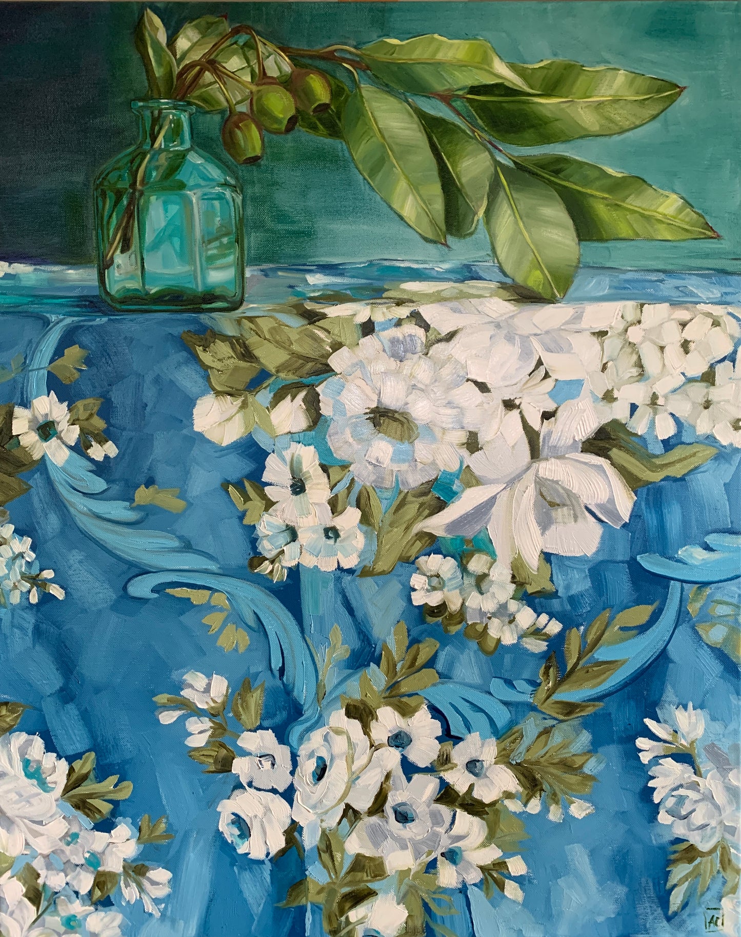 Gum nuts on Blue Rose - Souvenir