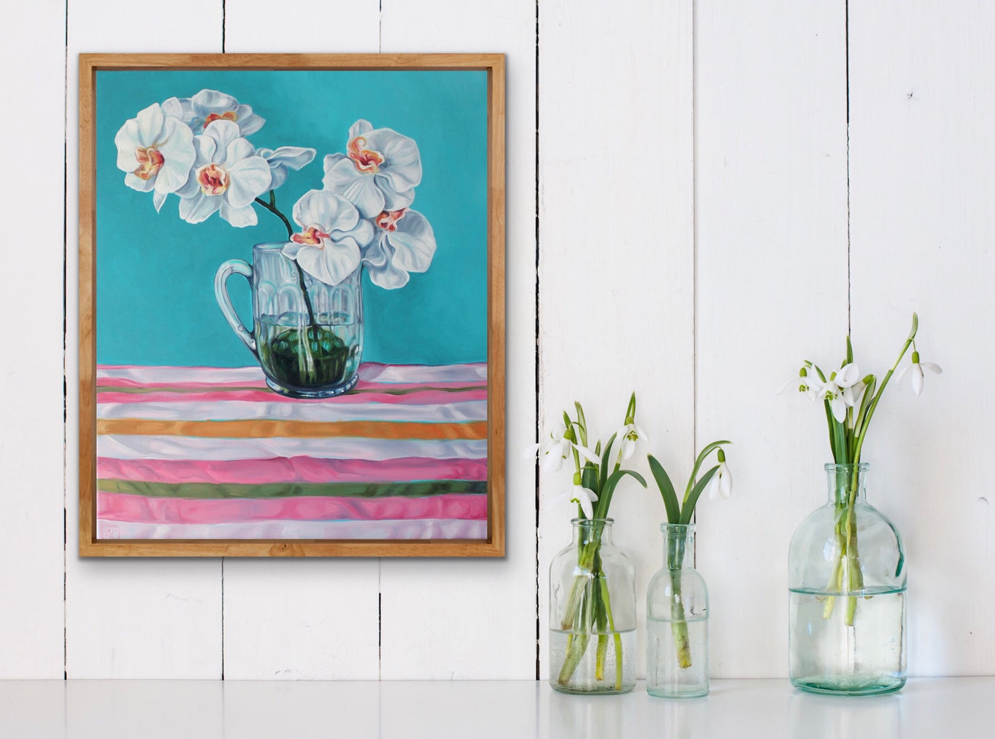 Swapcard Orchids and Beer Stripes GICLEE PRINT - LAST ONE!