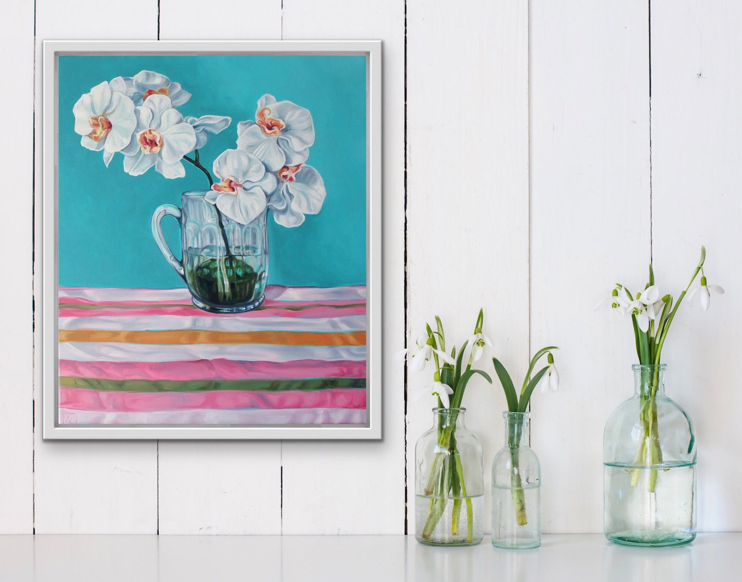 Swapcard Orchids and Beer Stripes GICLEE PRINT - LAST ONE!