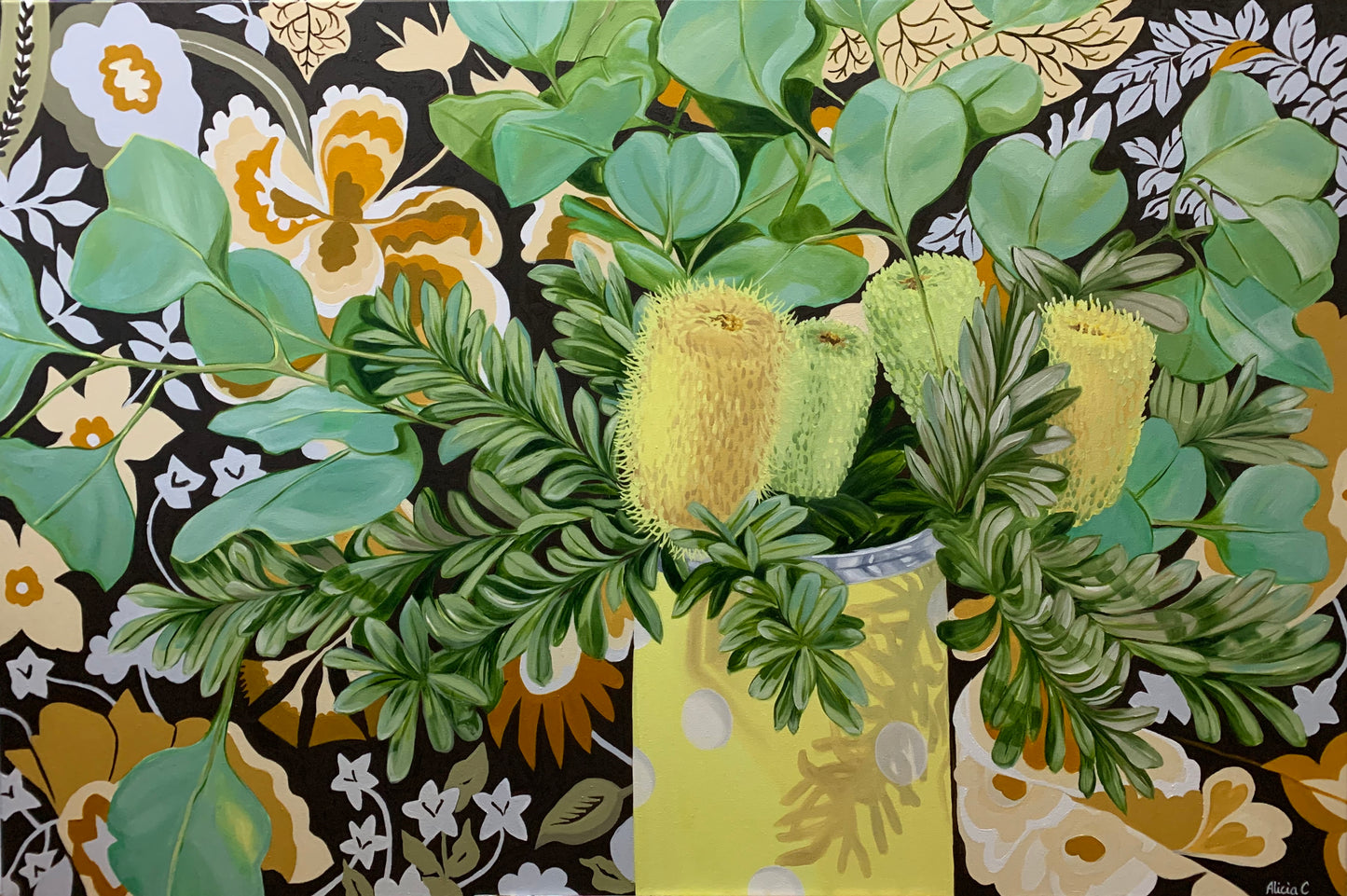 Banksias, Dollar Gum and the Vintage Sanderson