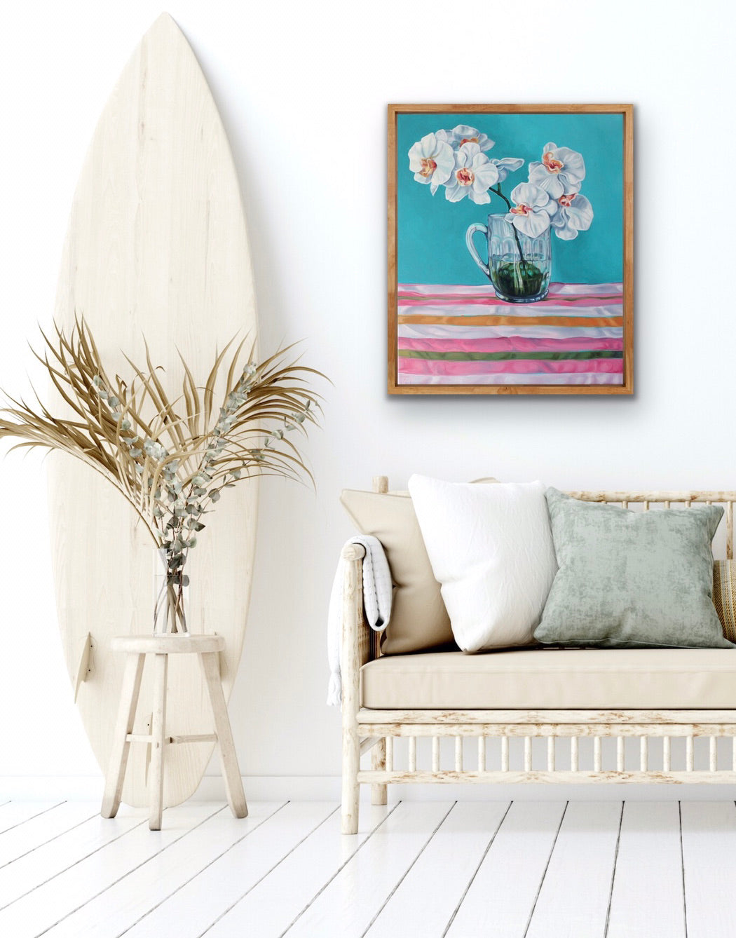 Swapcard Orchids and Beer Stripes GICLEE PRINT - LAST ONE!