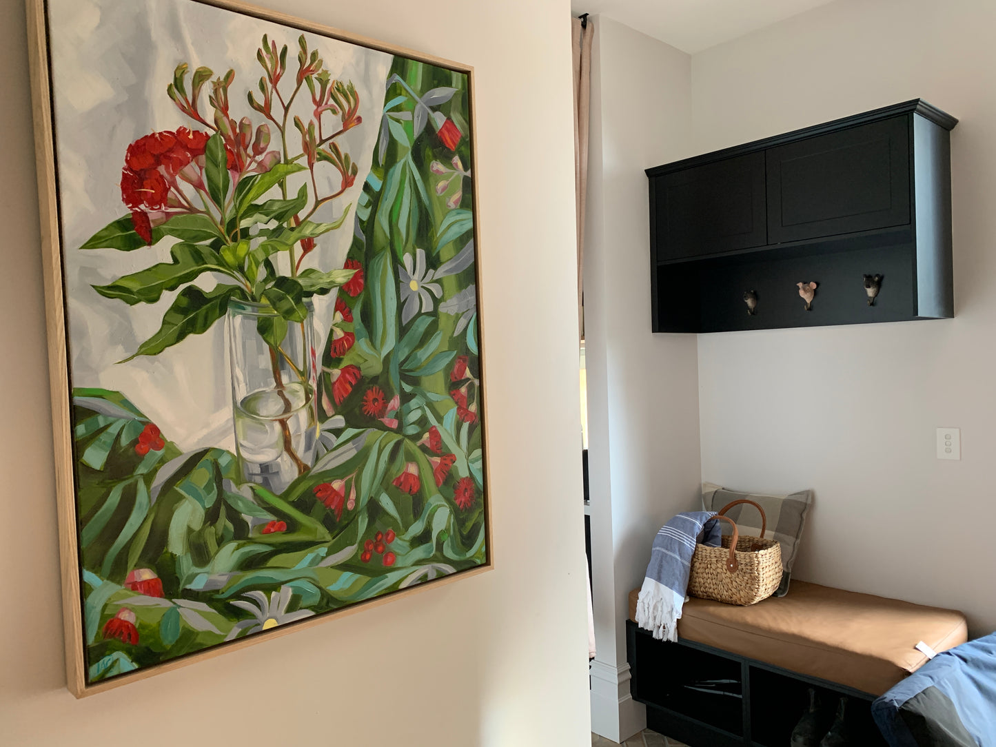 Red Gum Blossom on Flowing Australiana