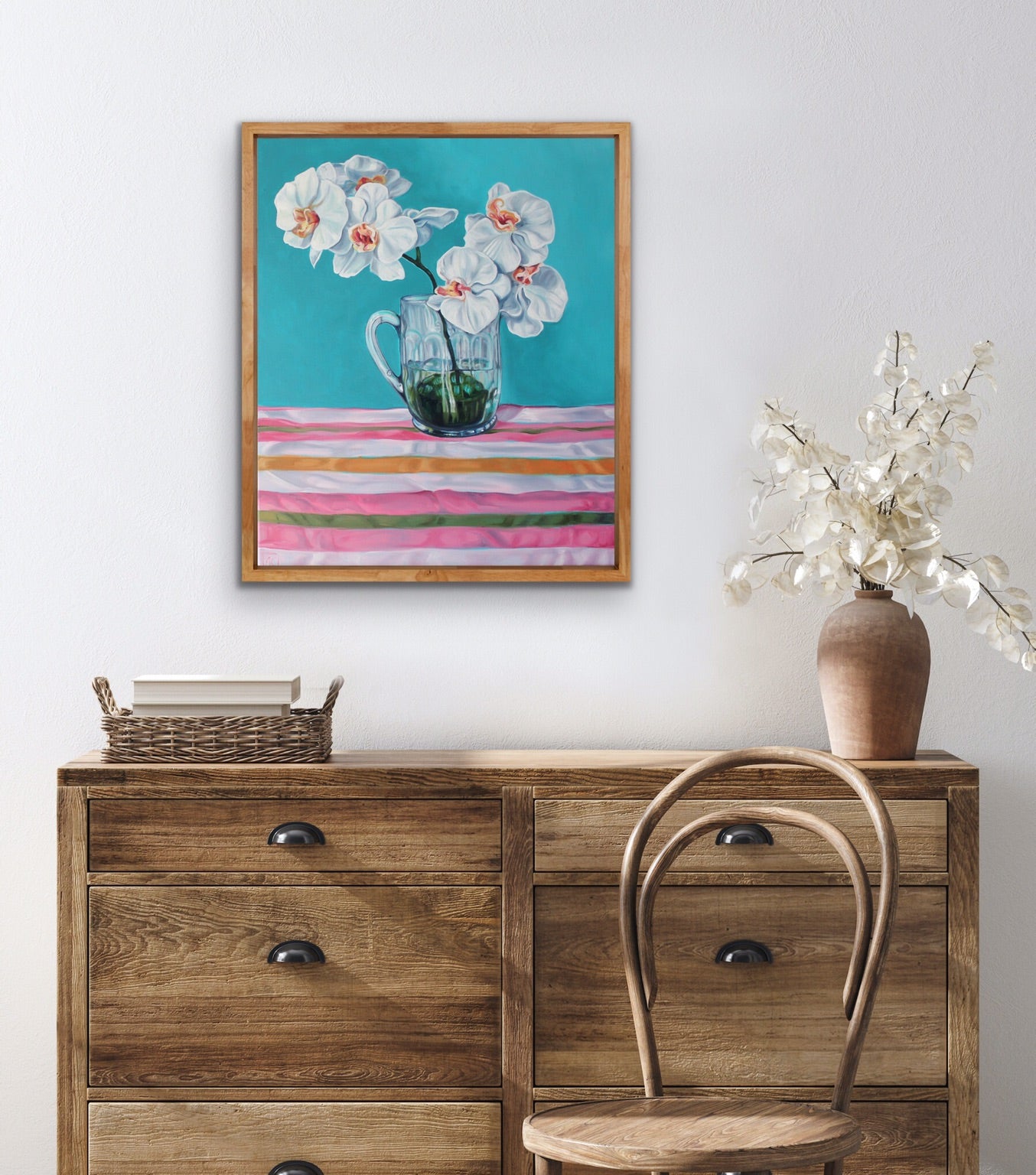 Swapcard Orchids and Beer Stripes GICLEE PRINT - LAST ONE!