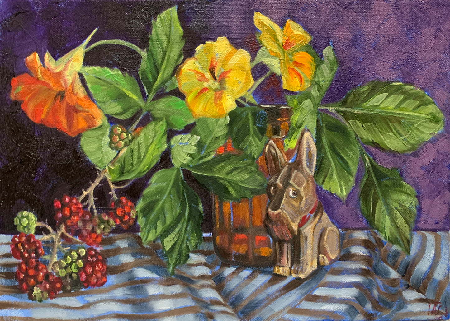 Blackberries with side eye