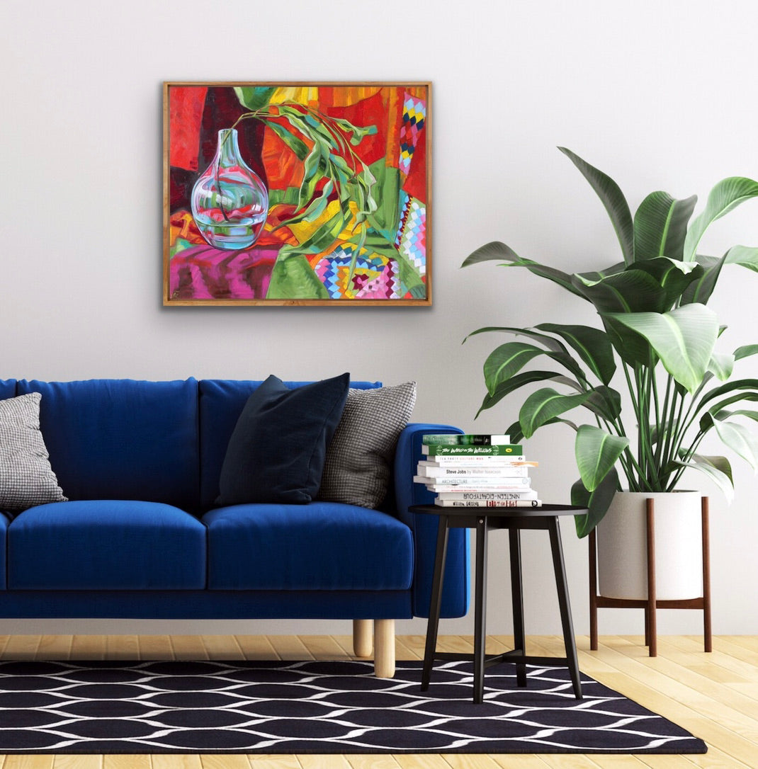 Turquoise Glass and the Harlequin Blanket