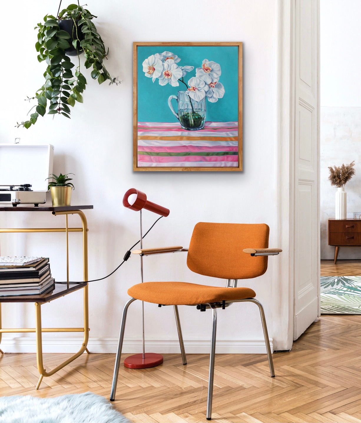 Swapcard Orchids and Beer Stripes GICLEE PRINT - LAST ONE!