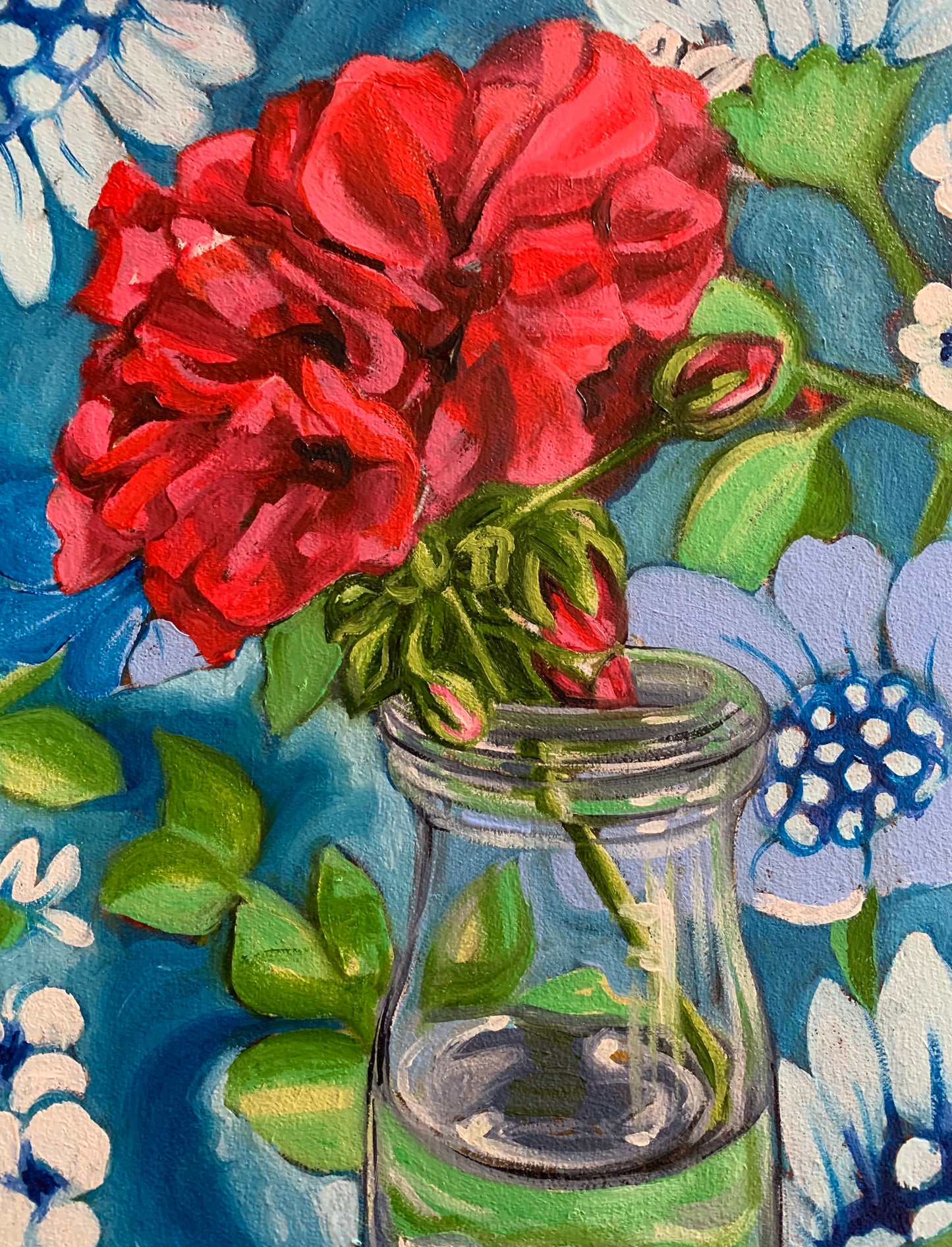 Red Geranium and the Atomic Blue