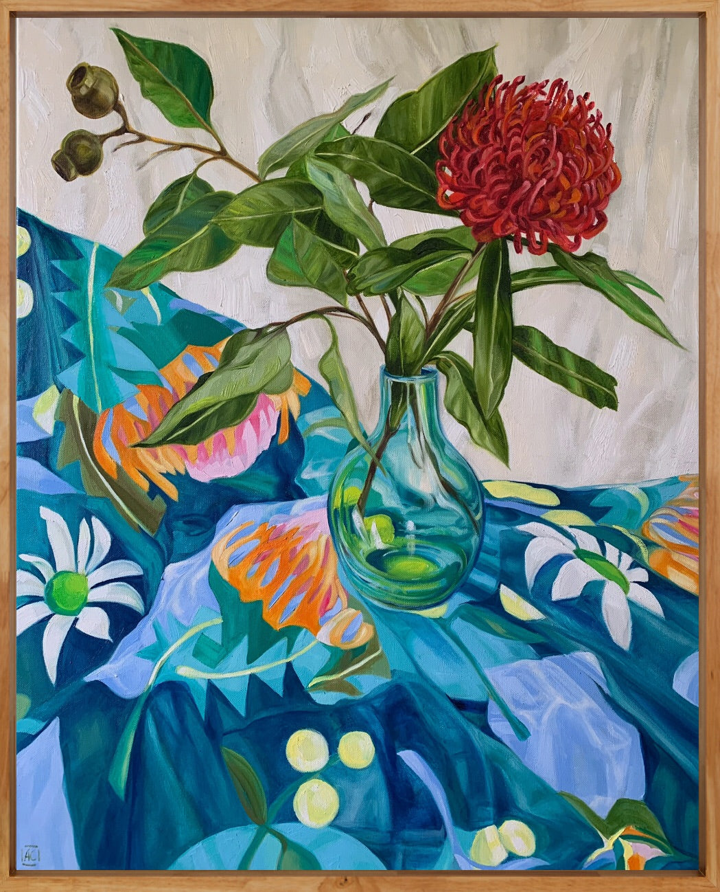 Turquoise  Waratah on Australiana