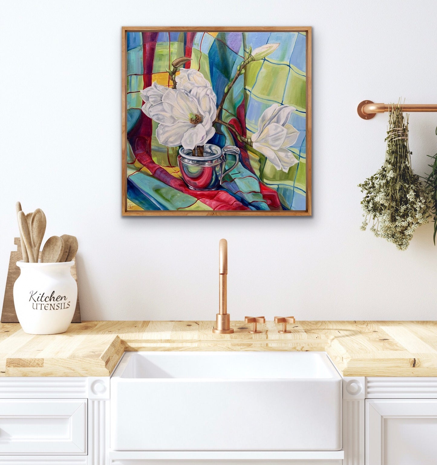 Magnolia and Vintage Checks