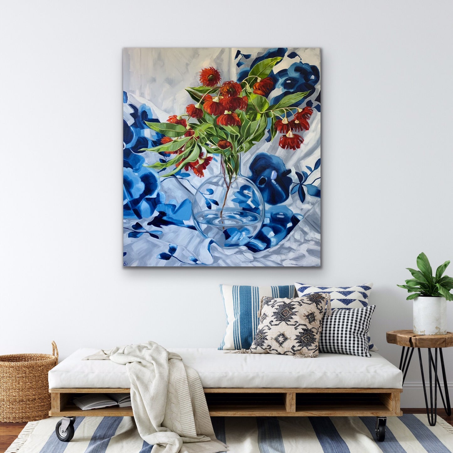 Flinders Red on Sanderson Blue