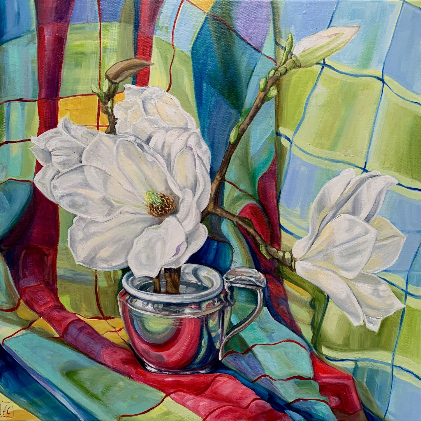 Magnolia and Vintage Checks