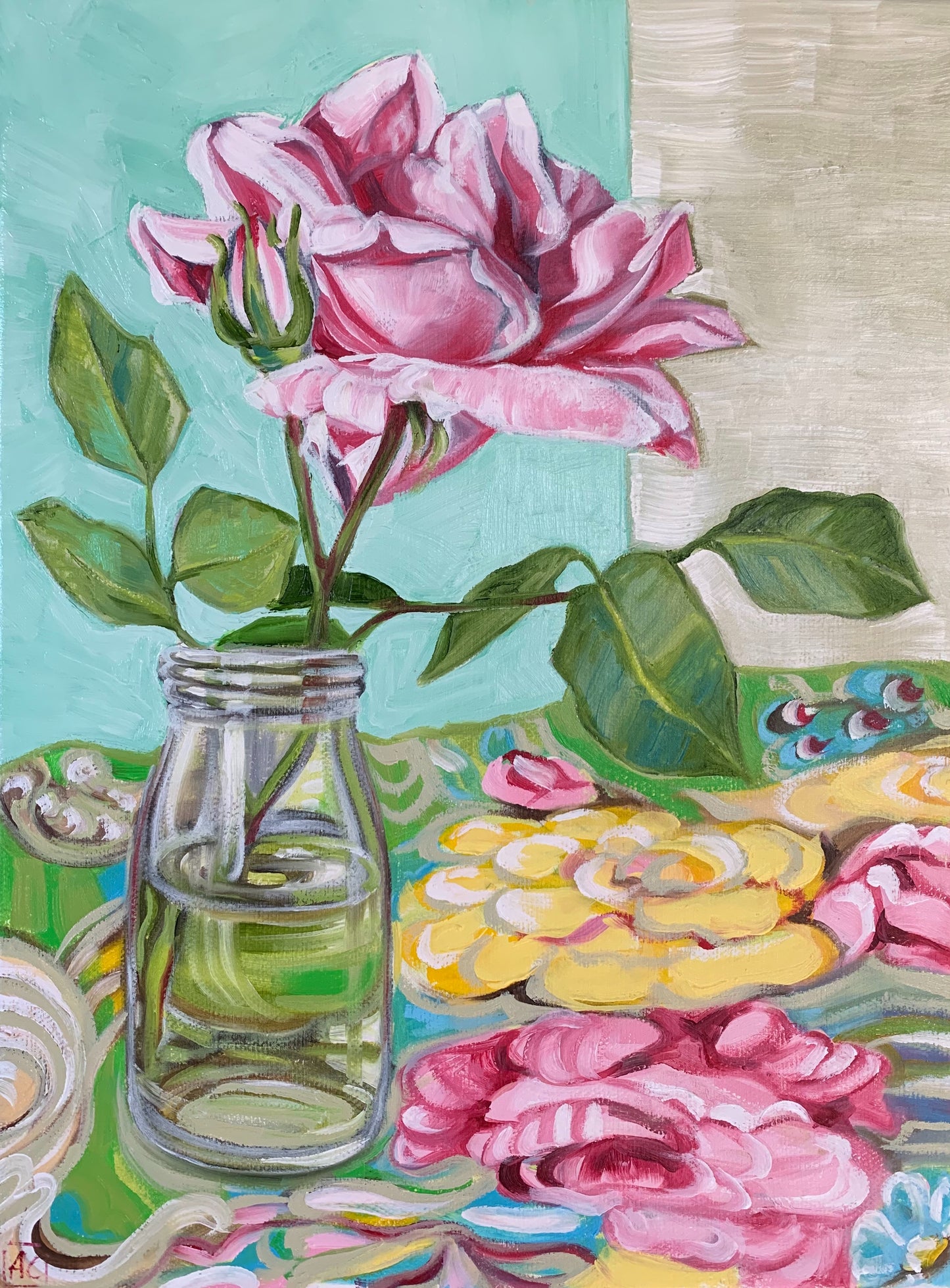 Vintage Cream and Roses on Sis Boom