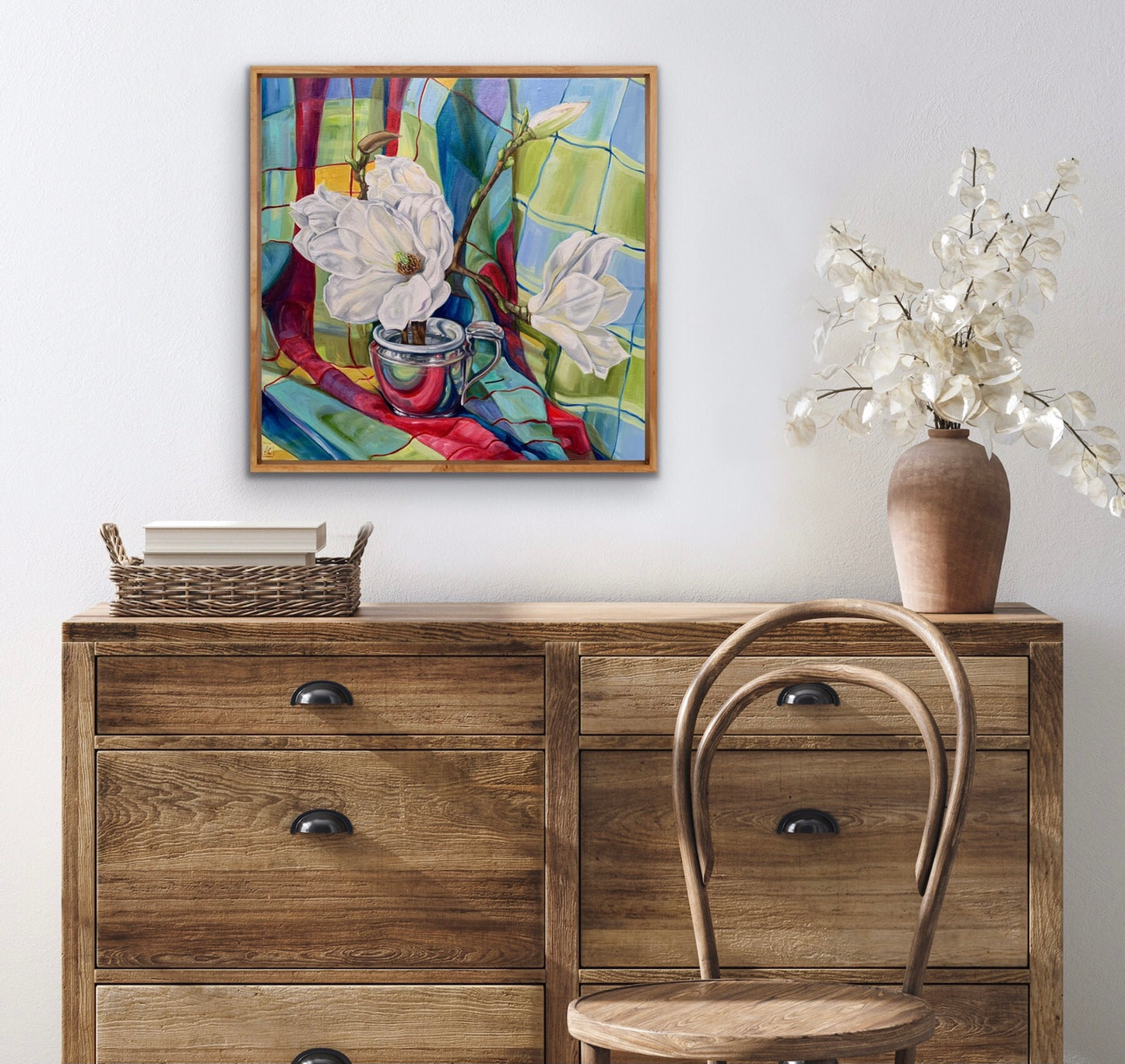 Magnolia and Vintage Checks