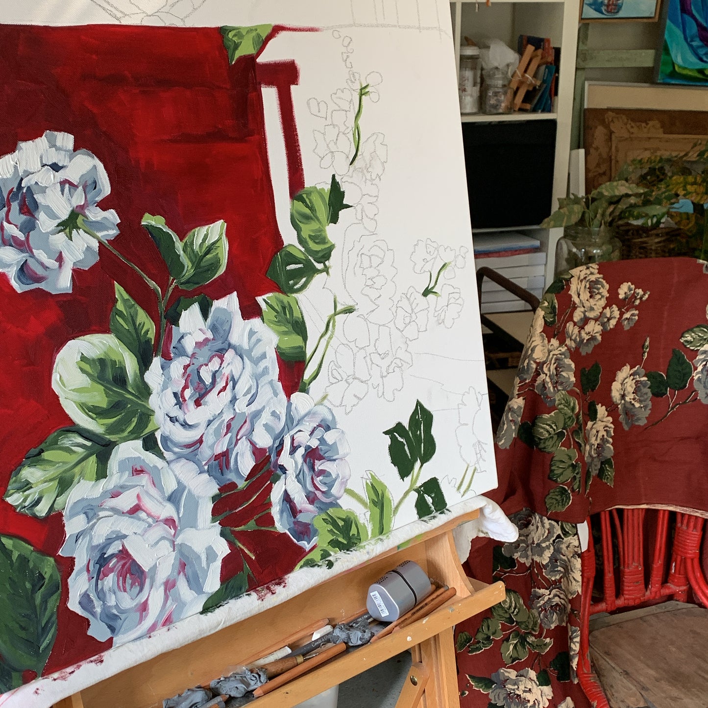 Gum nuts on Crimson Rose - Souvenir