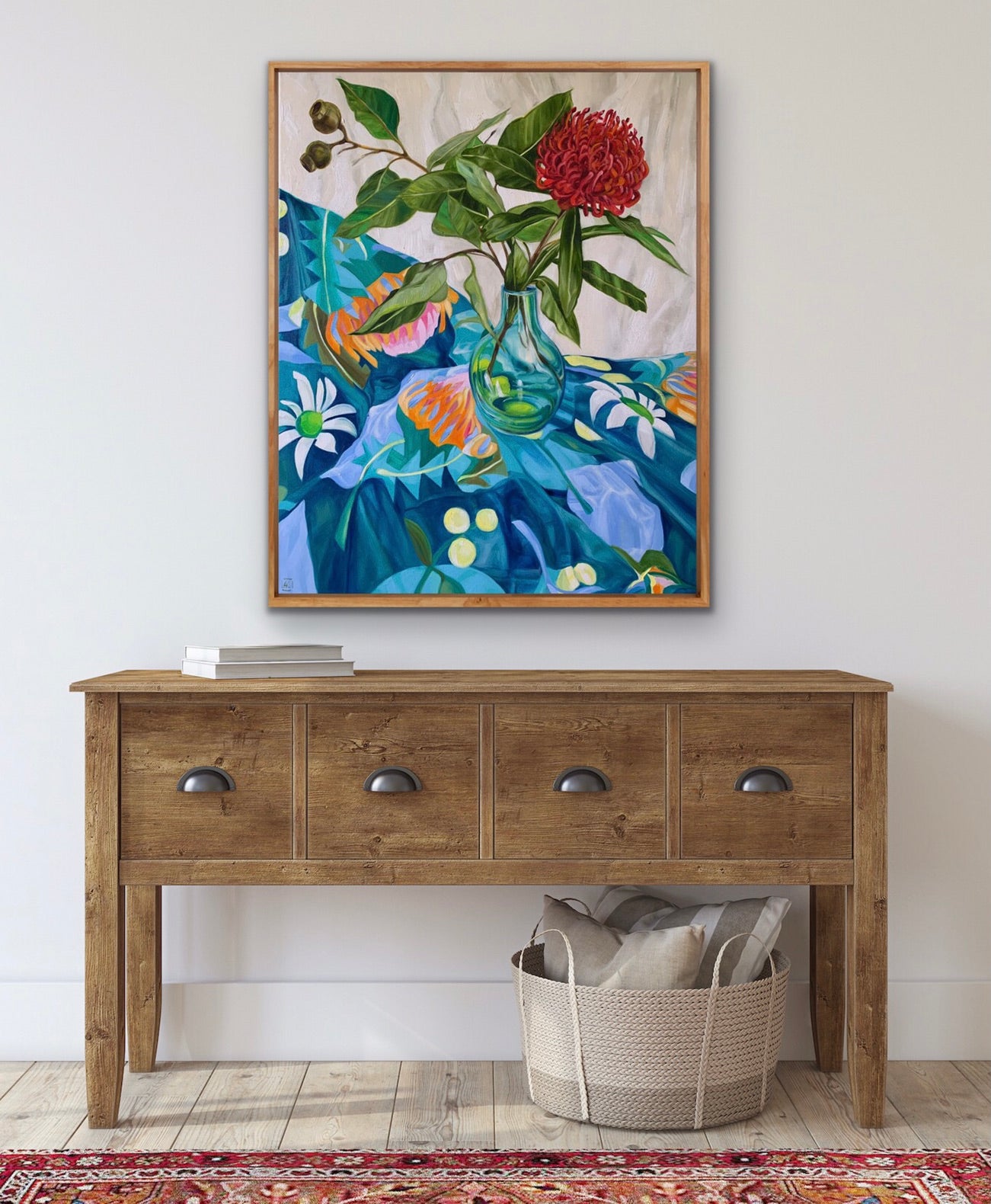 Turquoise  Waratah on Australiana