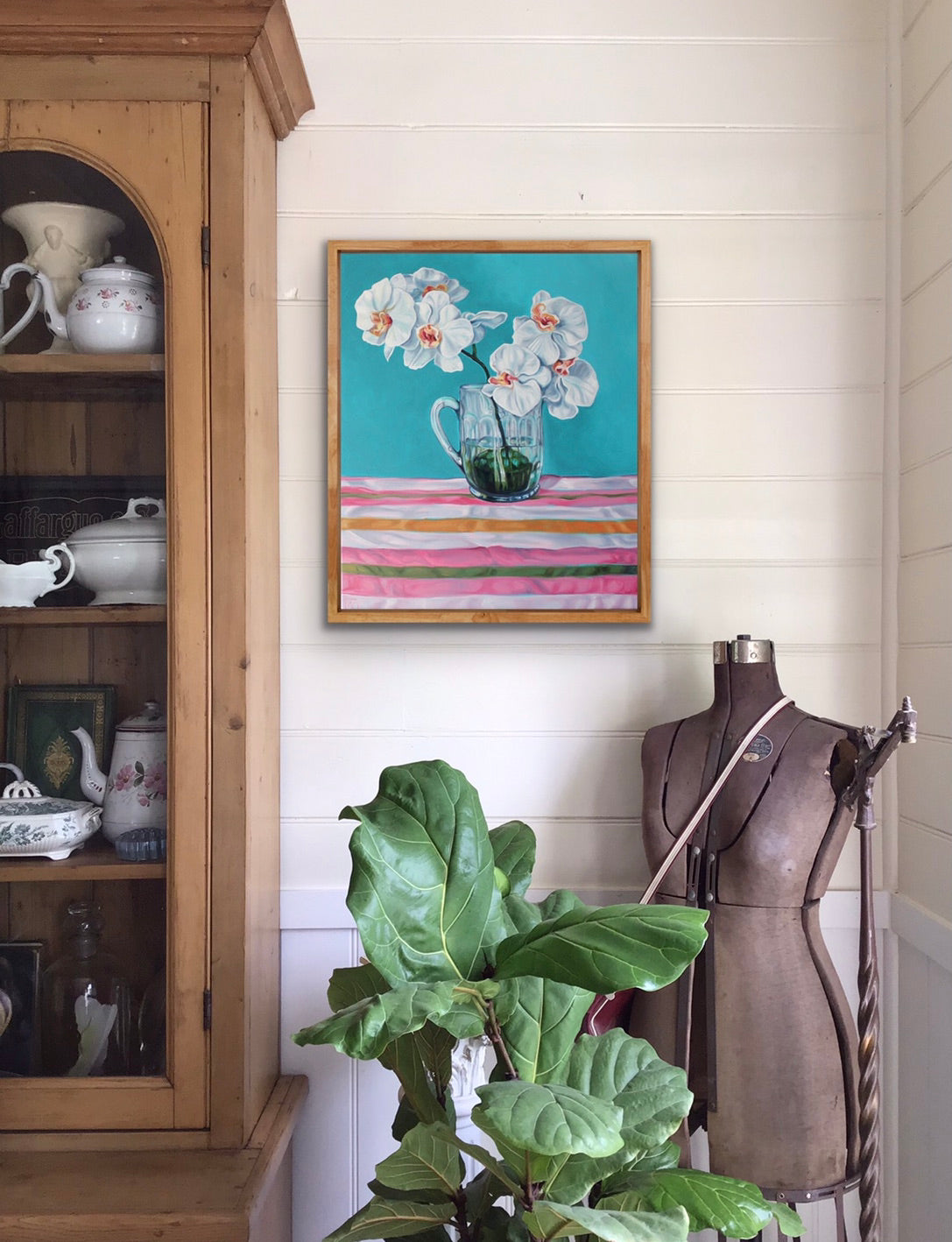 Swapcard Orchids and Beer Stripes GICLEE PRINT - LAST ONE!