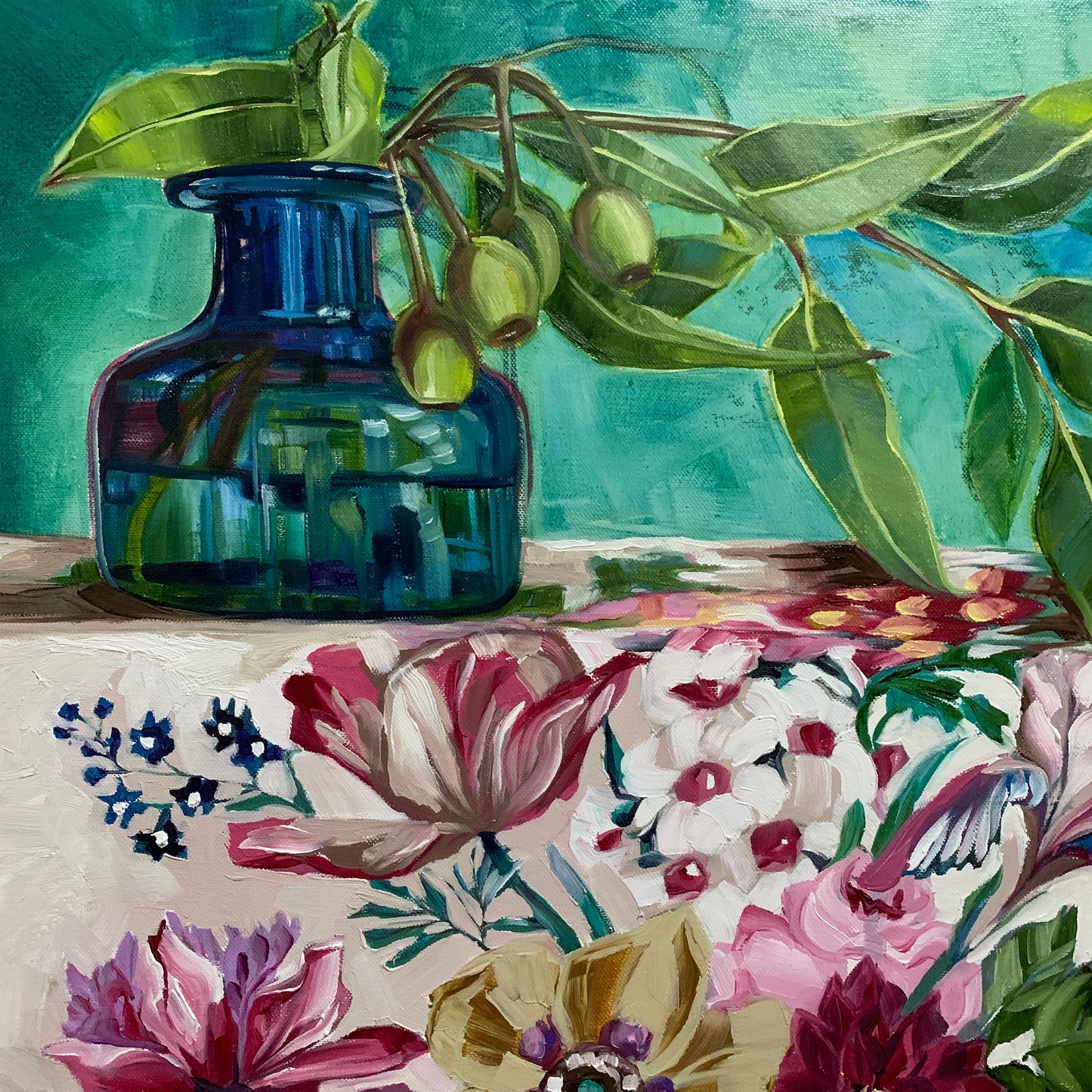 Gum nuts on Sanderson Florals - Souvenir