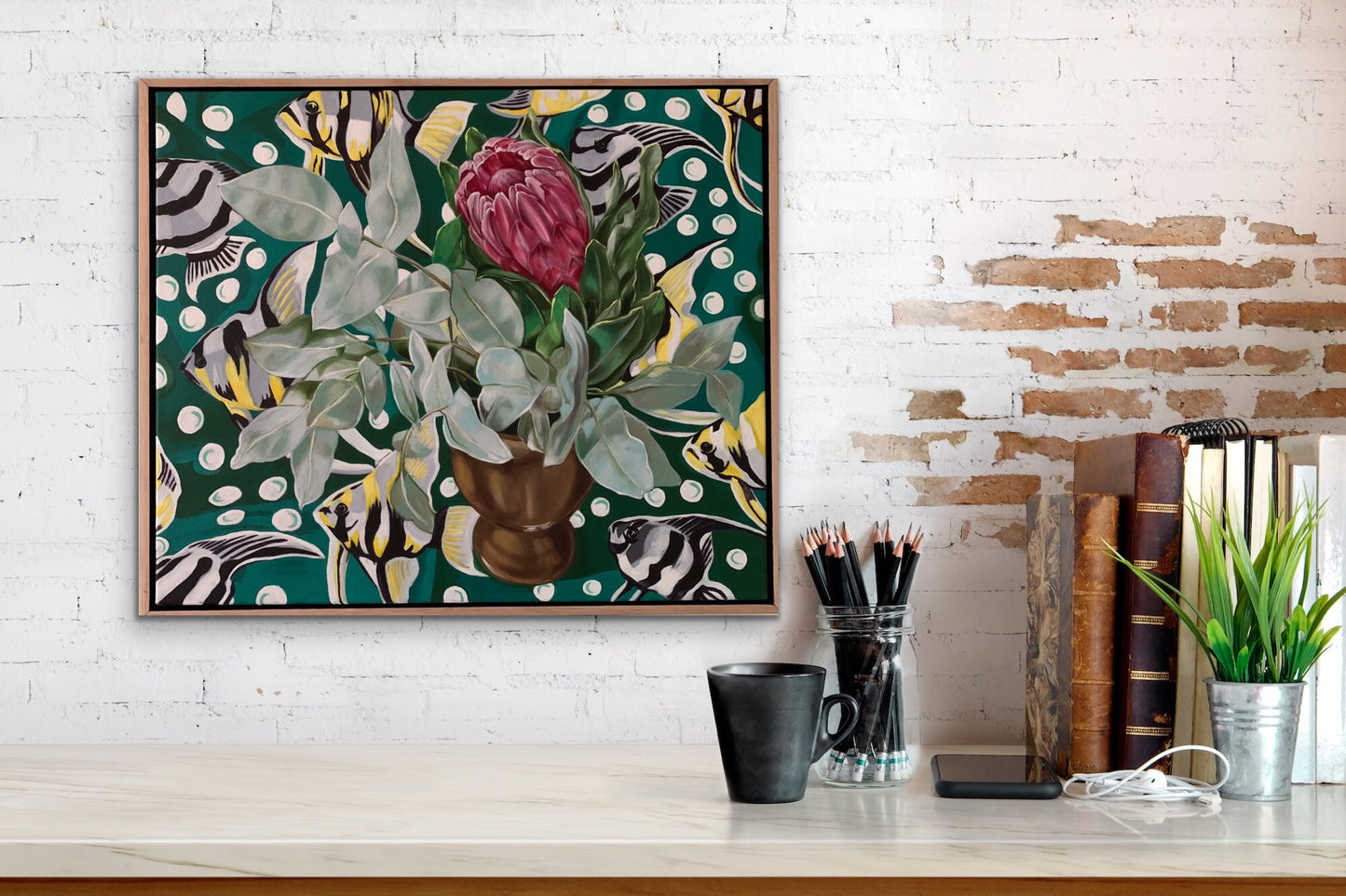 Gum leaves and the Angel Fish