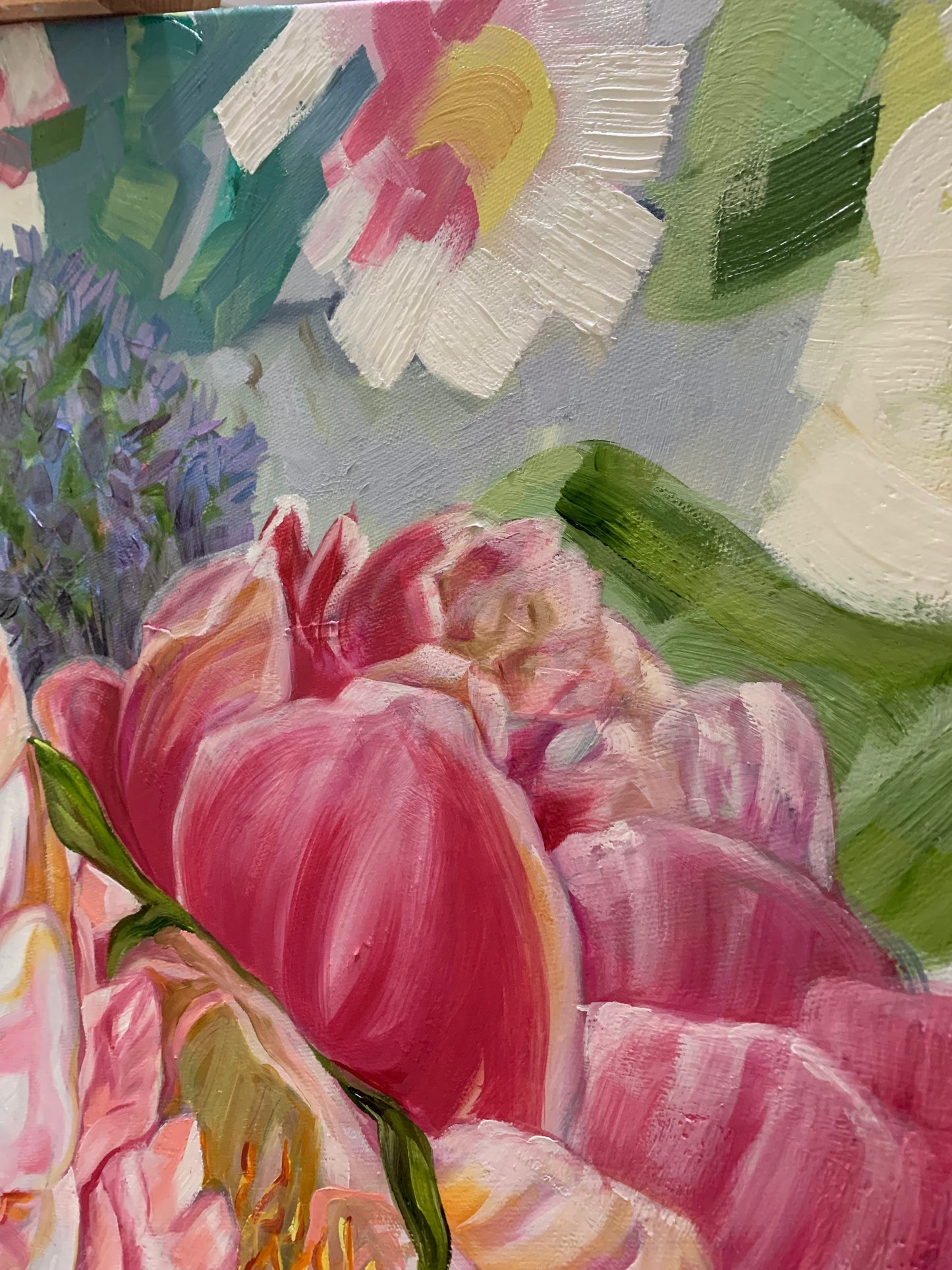 Peonies and French Stripes