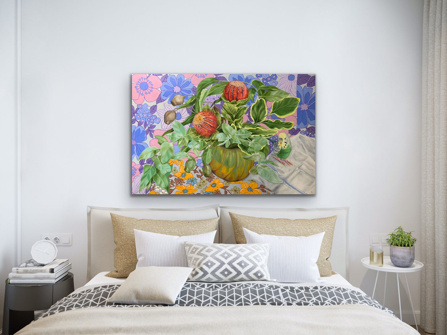 Diana Flower Bud Vase and the Smuggled Budgie