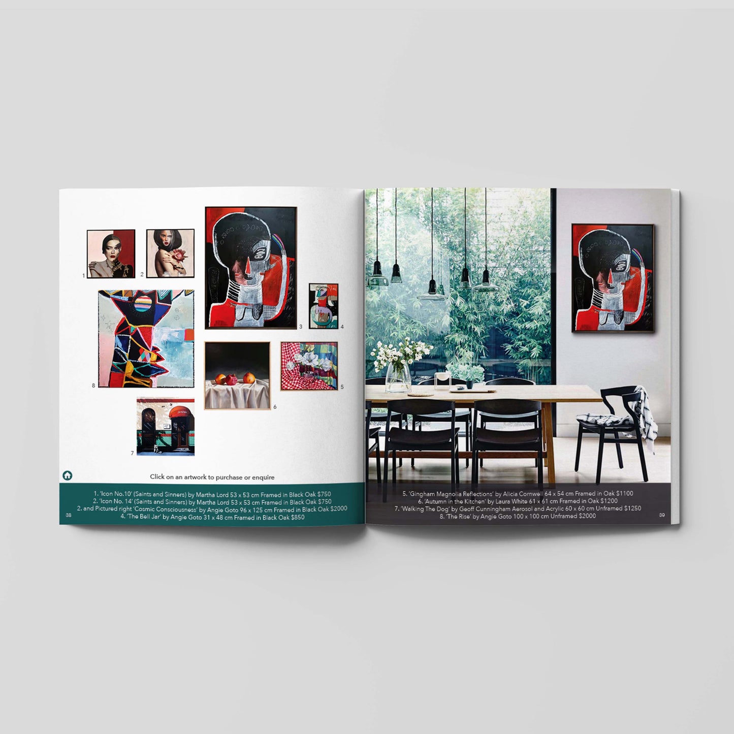 Gingham Magnolia Reflections